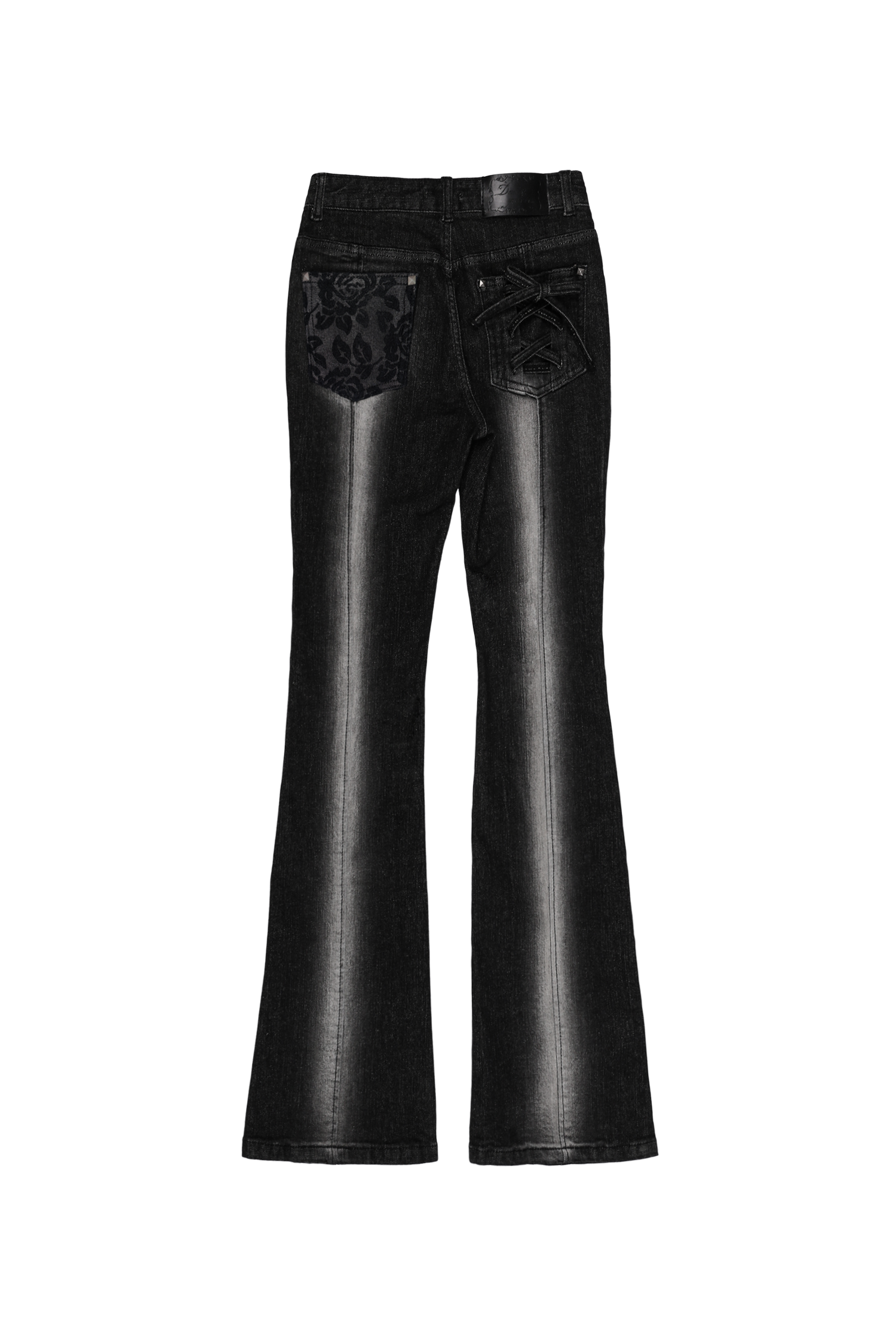 【Darling you're bad】CORSET HIGHLIGHT BOOTS CUT DENIM DARLING YOU ARE BAD] CORSET HIGHLIGHT BOOTS CUT DENIM #NOIR