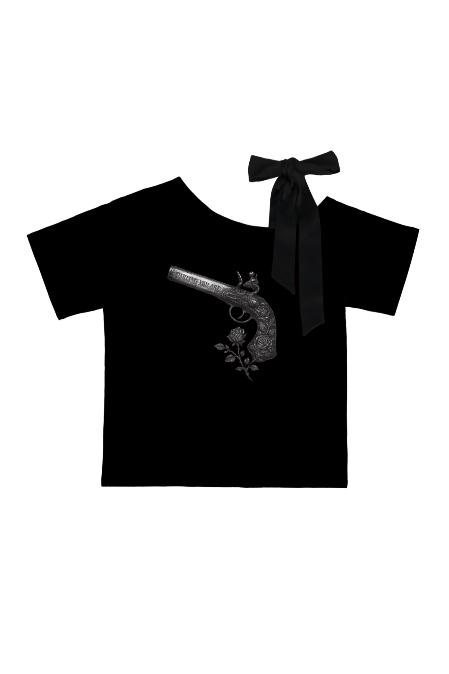 【Darling you're bad】★RIBBON ROSE PISTOL TEE☆T-shirt MUSINSA | DARLING, YOU'RE BAD RIBBON ROSE PISTOL TEE #WINE