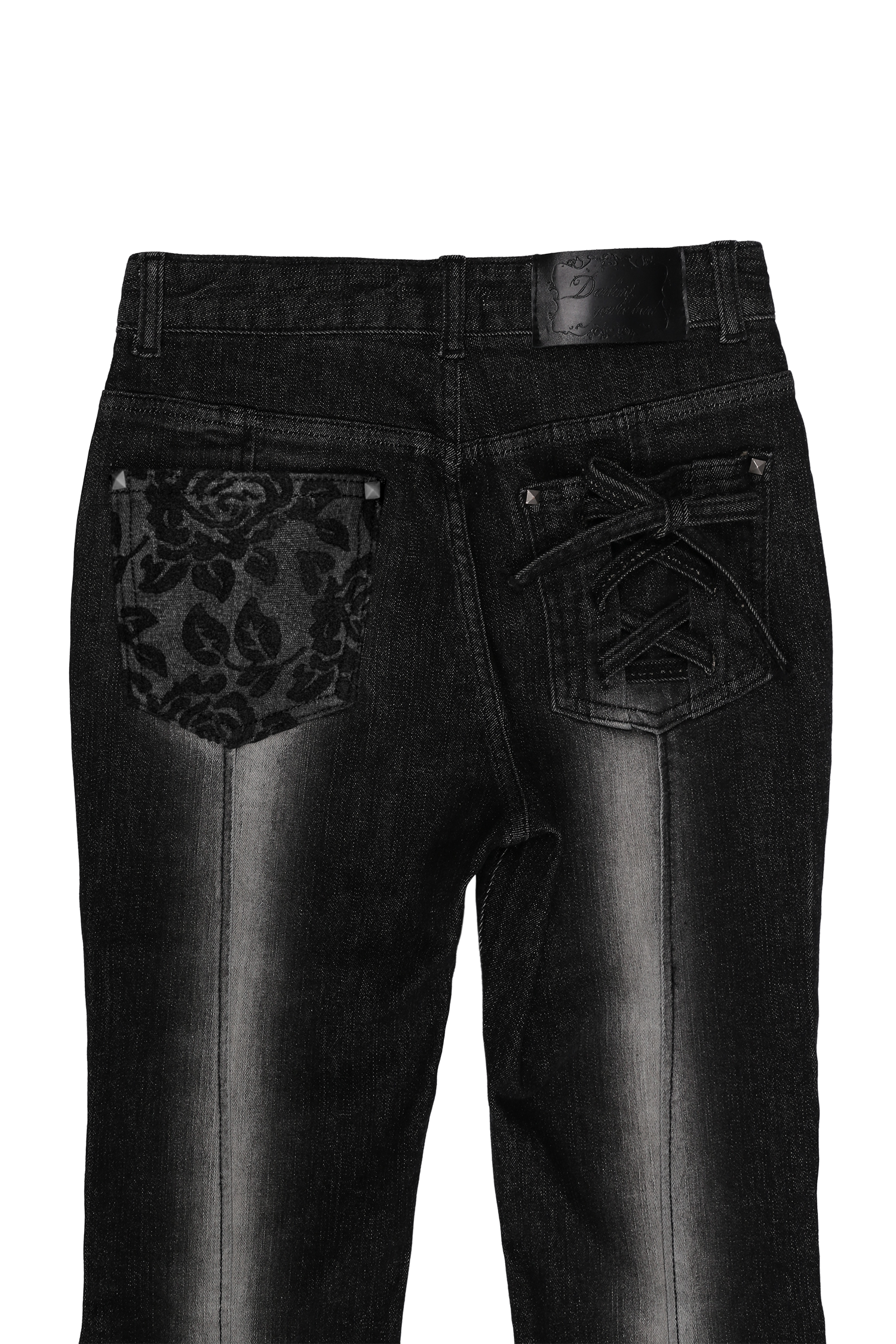 재입고] CORSET HIGHLIGHT BOOTS CUT DENIM #NOIR - 달링유어배드