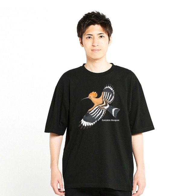 Birder 오버핏 후투티 면T셔츠_Black