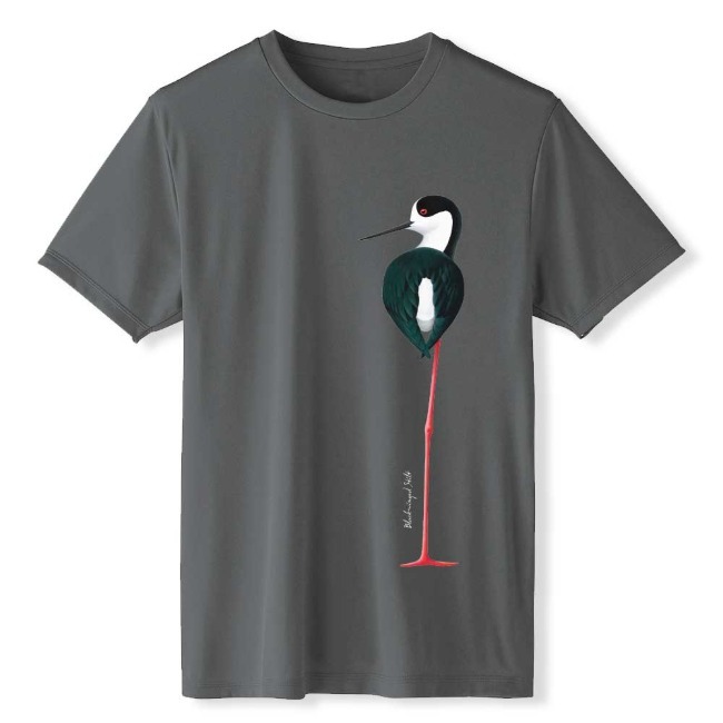 Birder 드라이 라운드 장다리물떼새 기능성 T셔츠_Grey