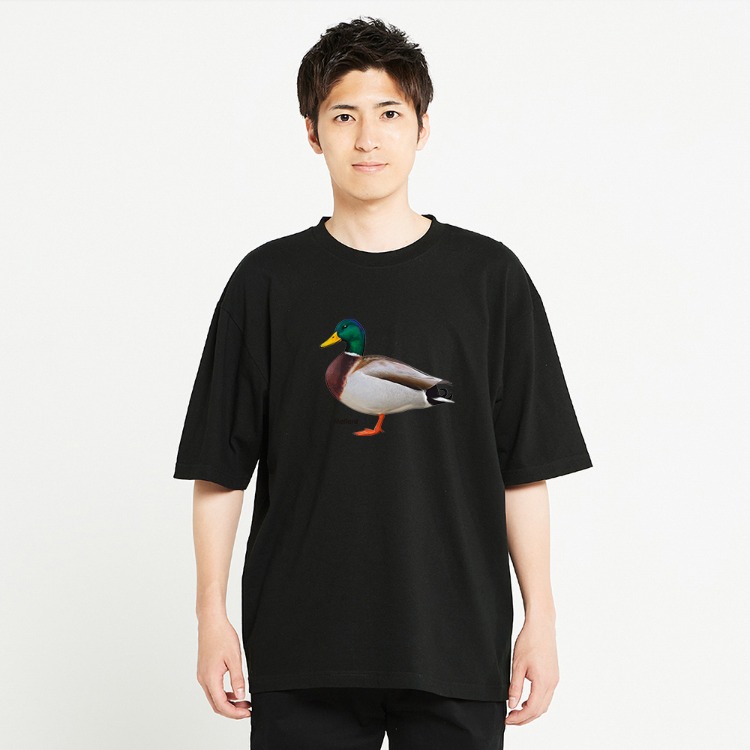 Birder 오버핏 청둥오리 면T셔츠_Black
