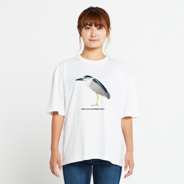 Birder 오버핏 해오라기 면T셔츠_White