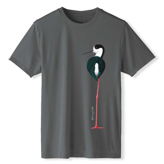 Birder 드라이 라운드 장다리물떼새 기능성 T셔츠_Grey