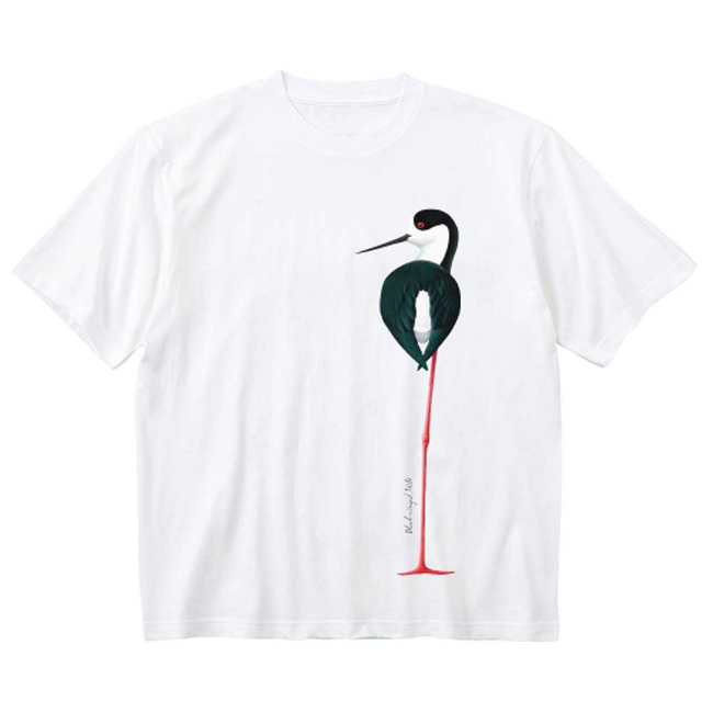 Birder 오버핏 장다리물떼새 면T셔츠_White