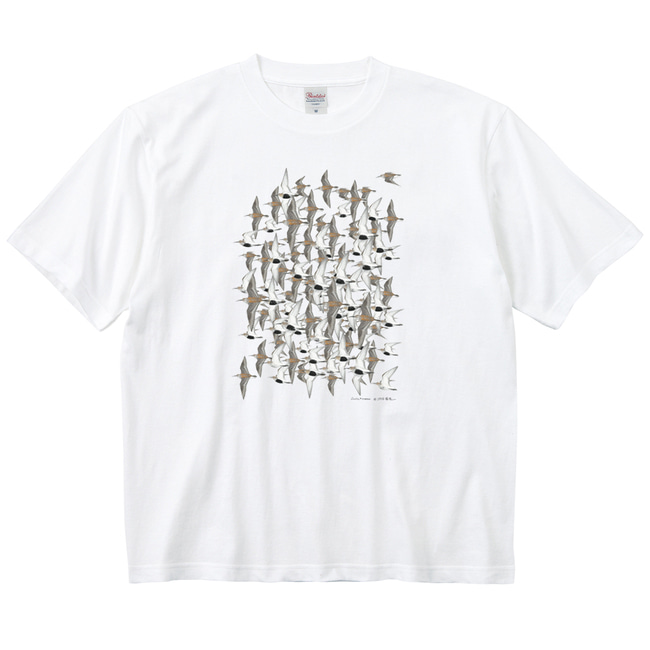 Birder 오버핏 민물도요 면T셔츠_White