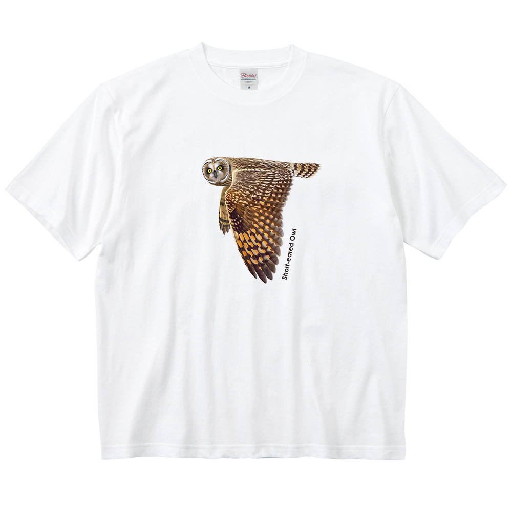 Birder 오버핏 쇠부엉이 면T셔츠_White