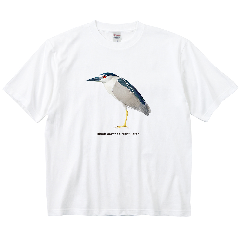 Birder 오버핏 해오라기 면T셔츠_Black