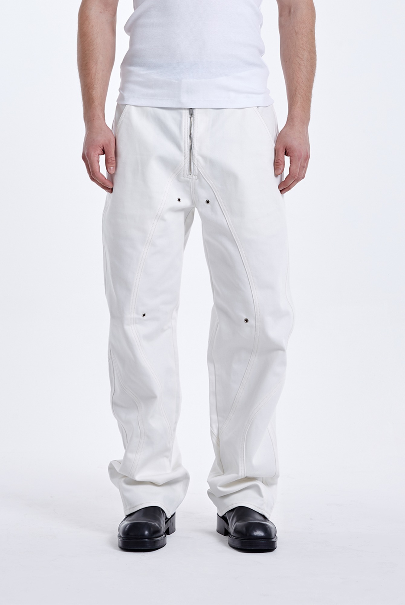 51PERCENT TUNNEL LINING TROUSER 51パーセント 51PERCENT] TUNNEL LINING TROUSER (DENIM) _ Ivory - Bstore/비
