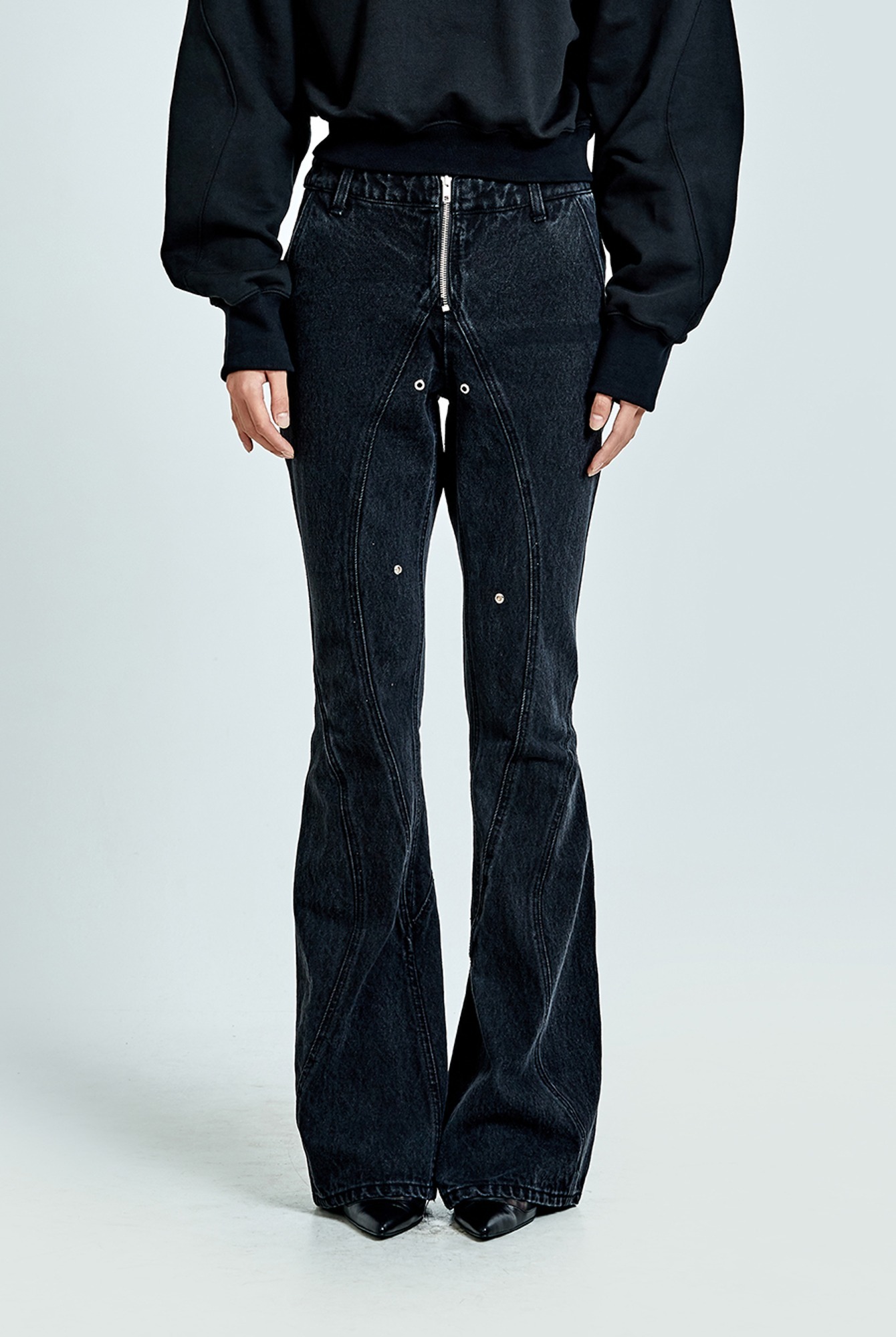 Bootcut Linning Denim pants - Black(woman) - 51percent