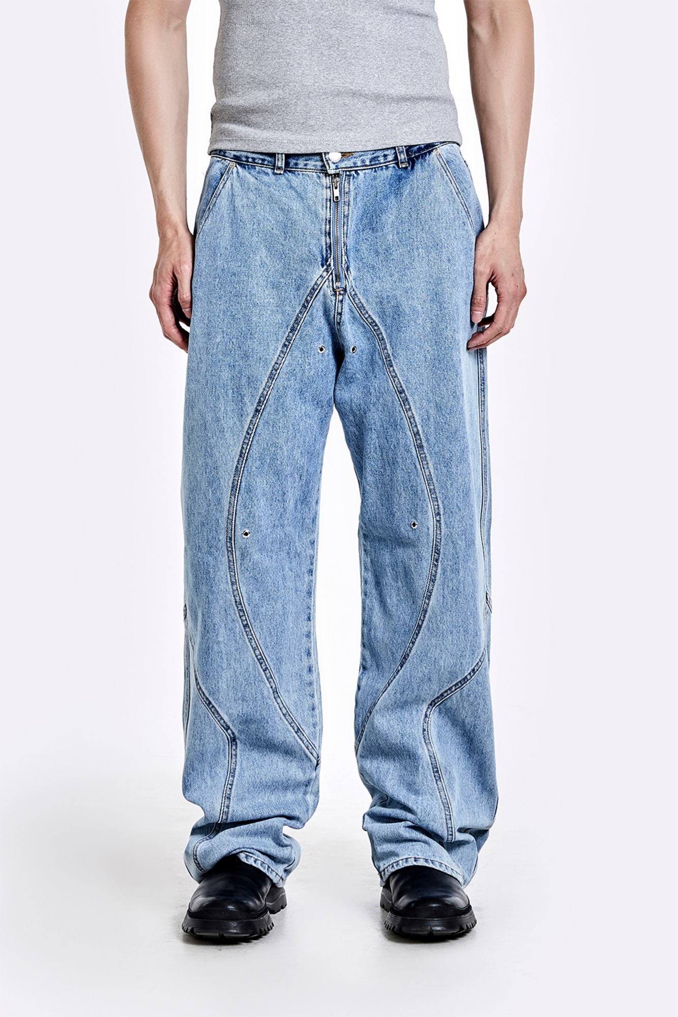 TUNNEL LINING TROUSER (DENIM) - Light Blue | 51percent
