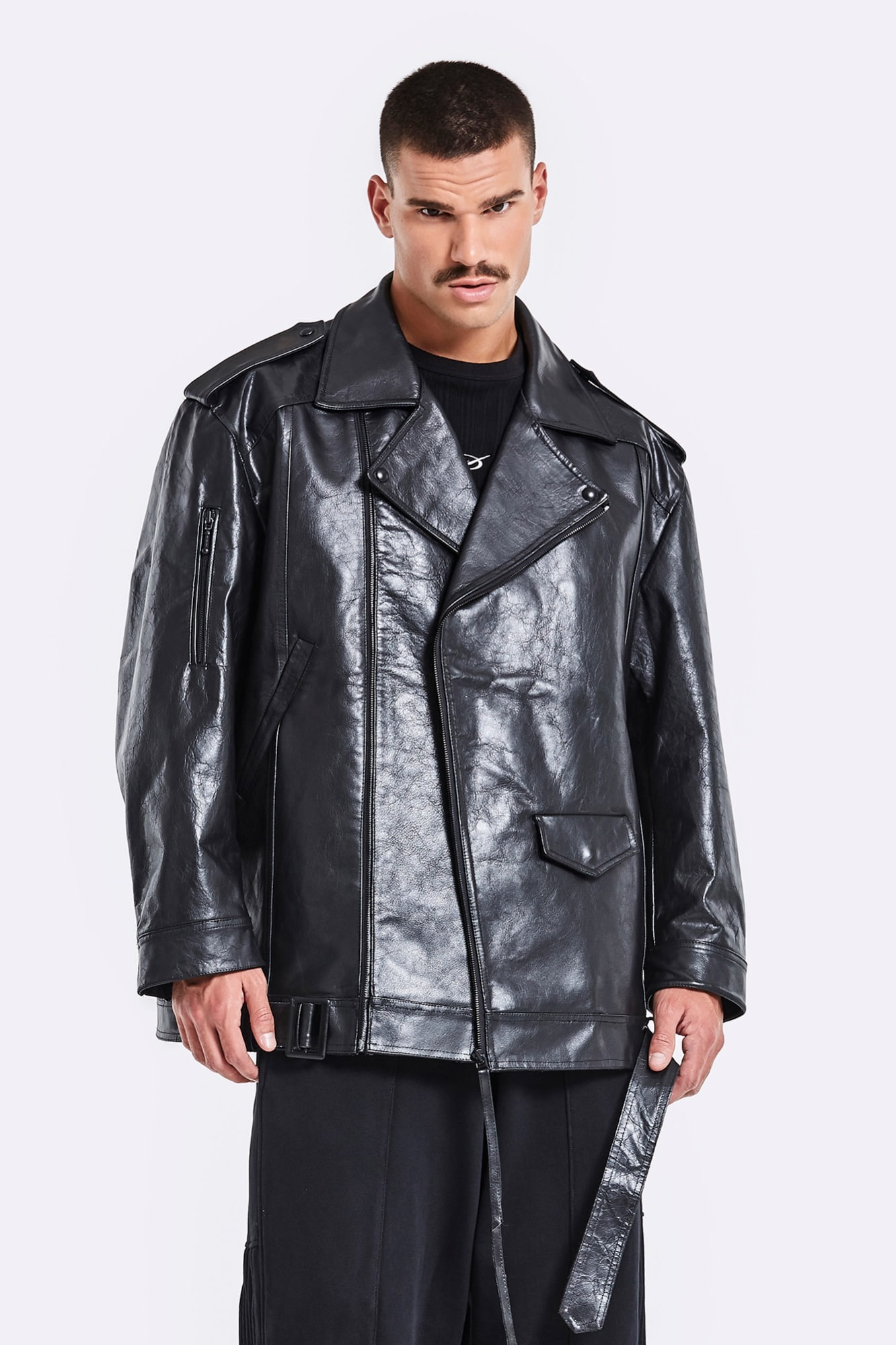 Jack Rider Cloth 51percent Oversized Rider Jacket - Black