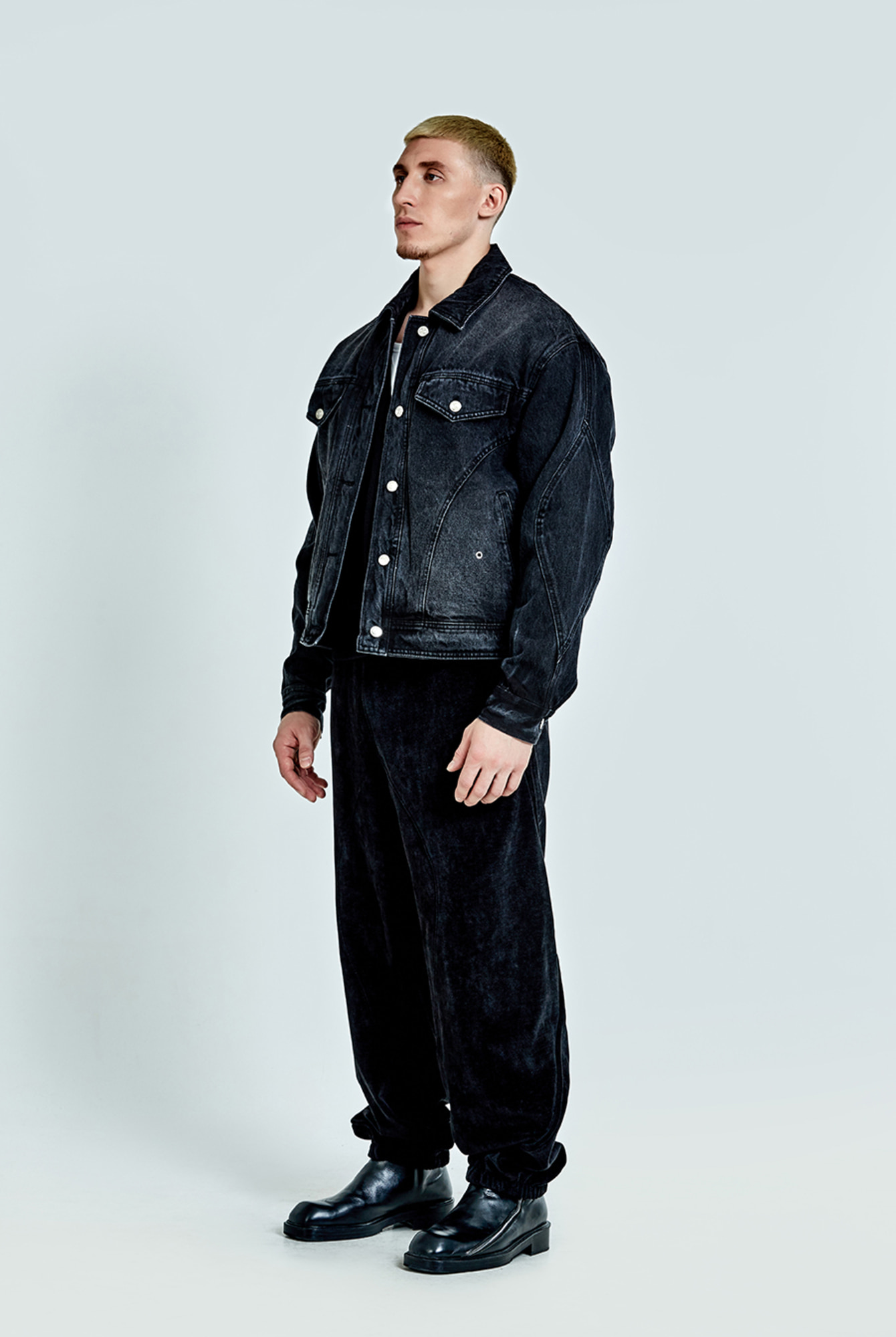 51percent | Tunnel Lining denim Jacket - Washed black