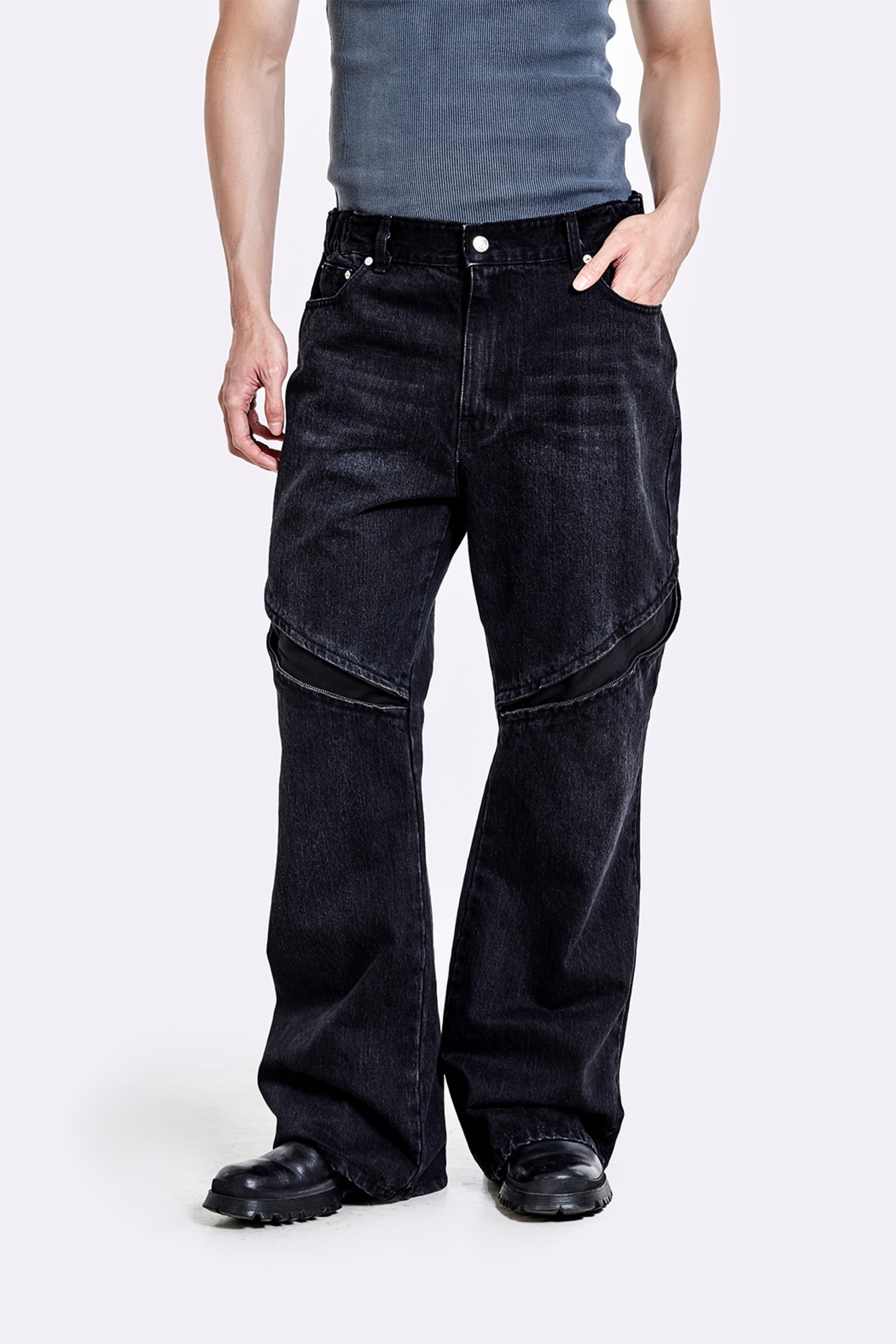 51percent | Devil`s denim pants - Washed black