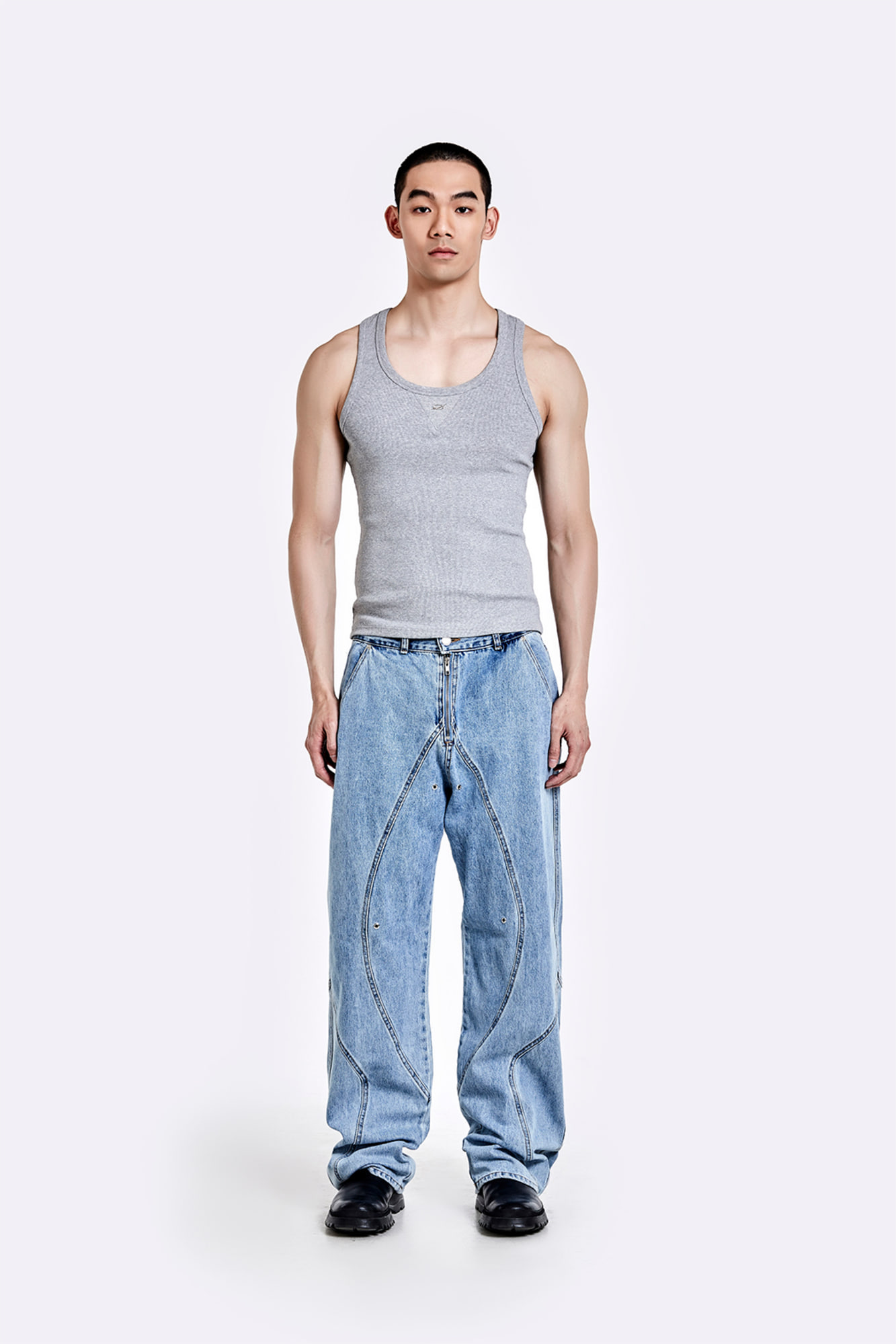 51percent | TUNNEL LINING TROUSER (DENIM) - Light Blue