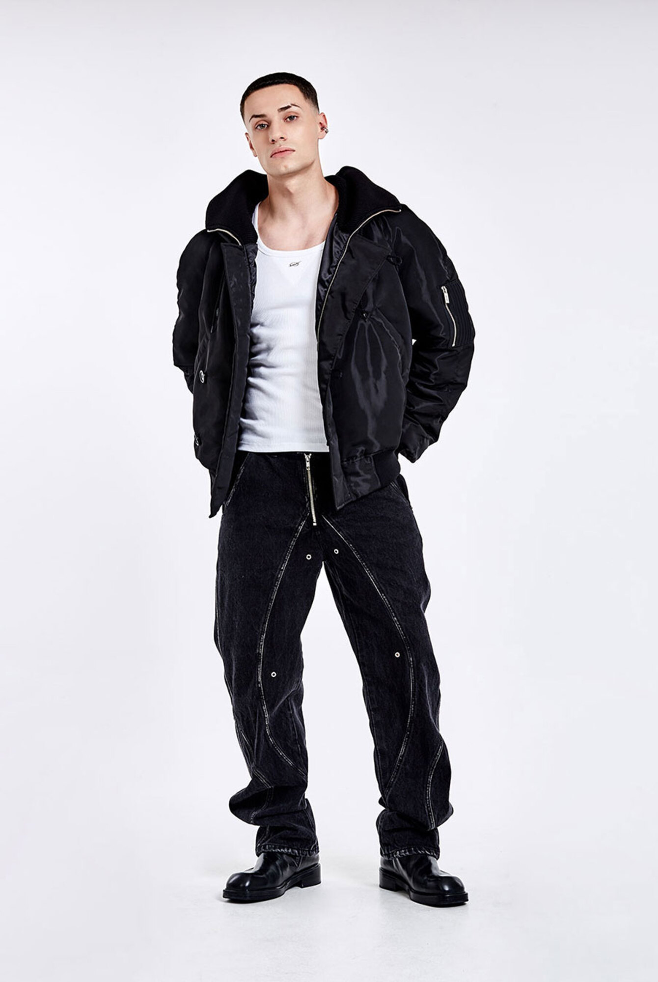 TUNNEL LINING TROUSER (DENIM) - Washed Black | 51percent