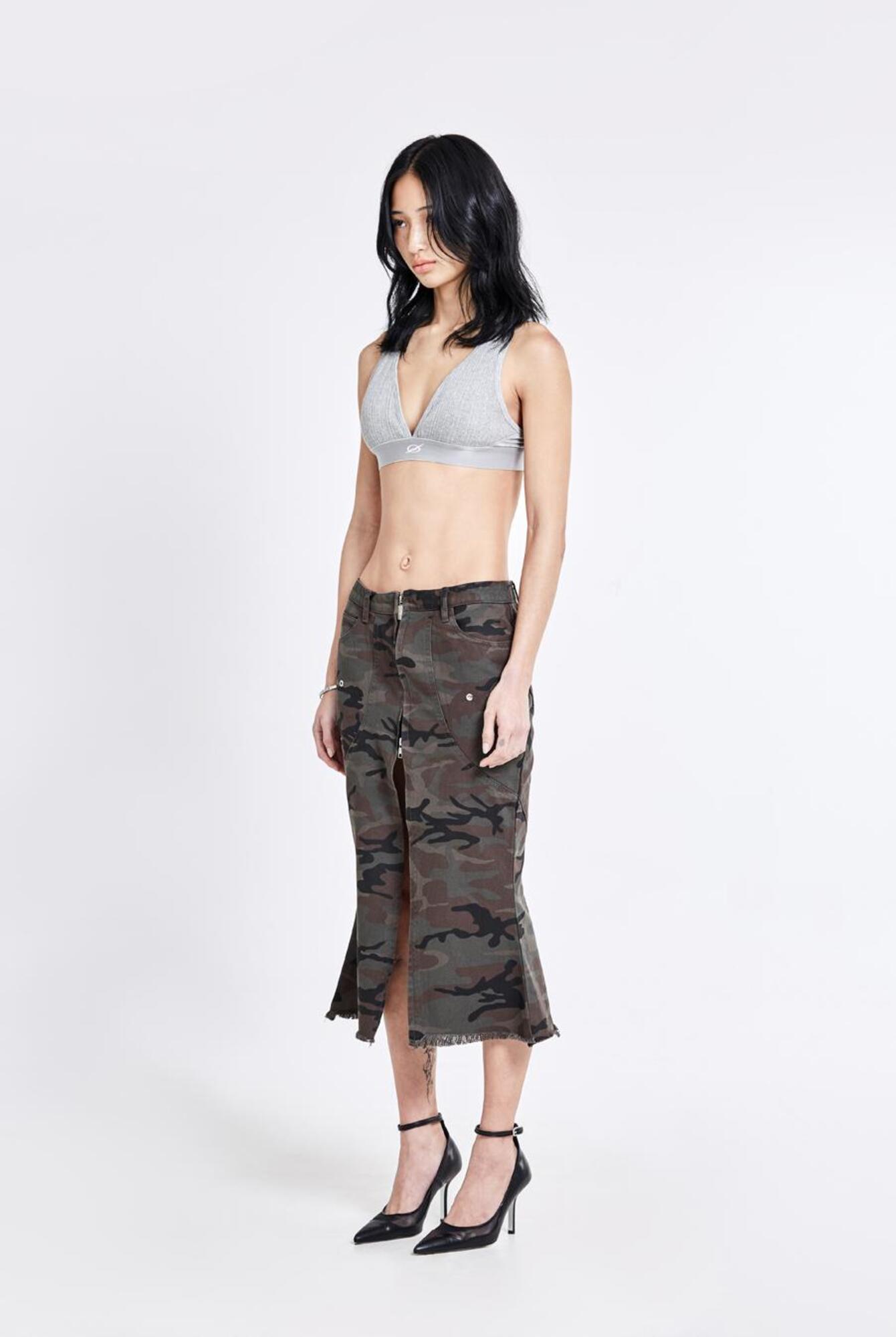 【51PERCENT】Tunnel Lining Mid Skirt - Military(woman) Tunnel Lining Mid Skirt - Military(woman) - 51percent