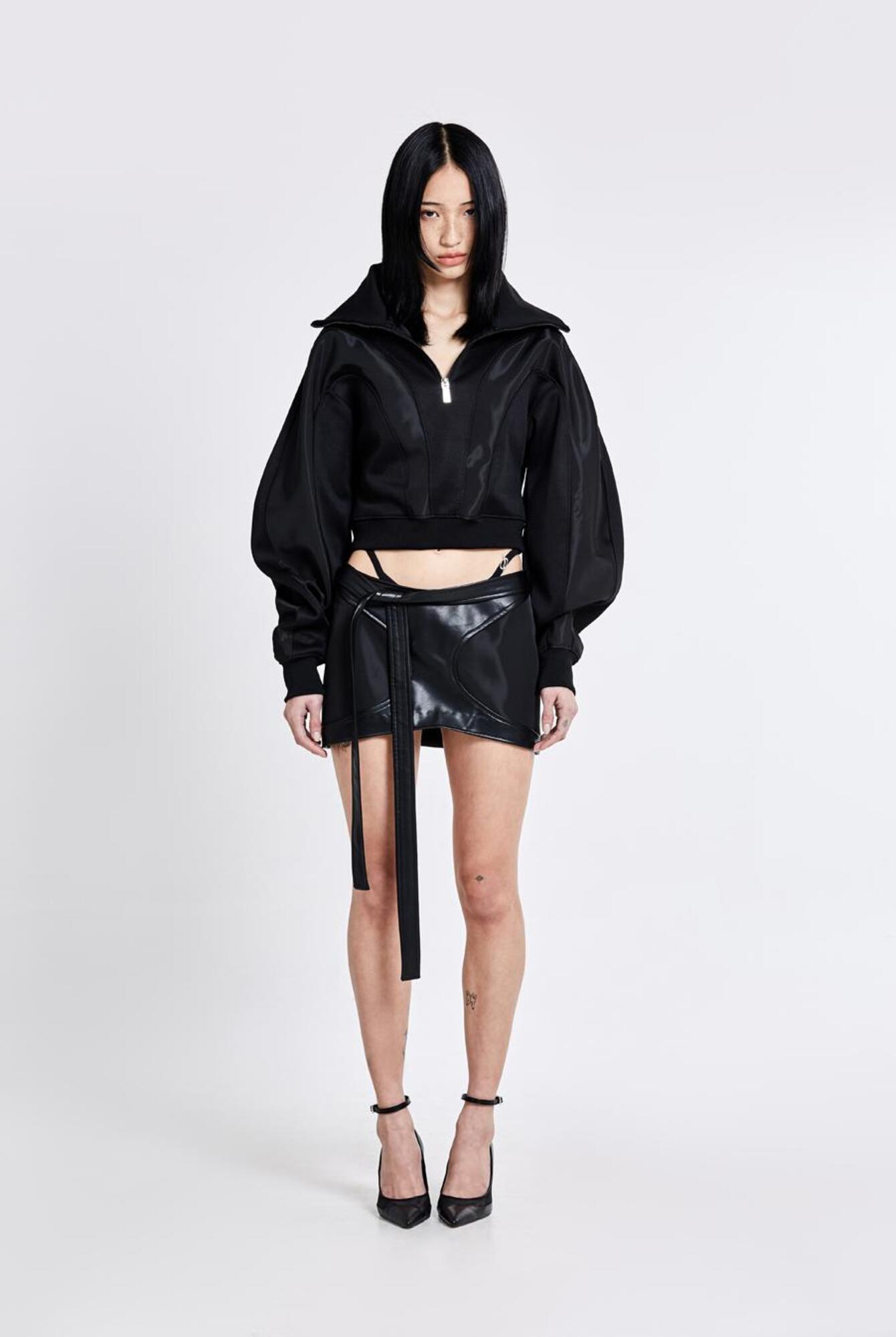 Bulky Line Zip-up Black | 51percent