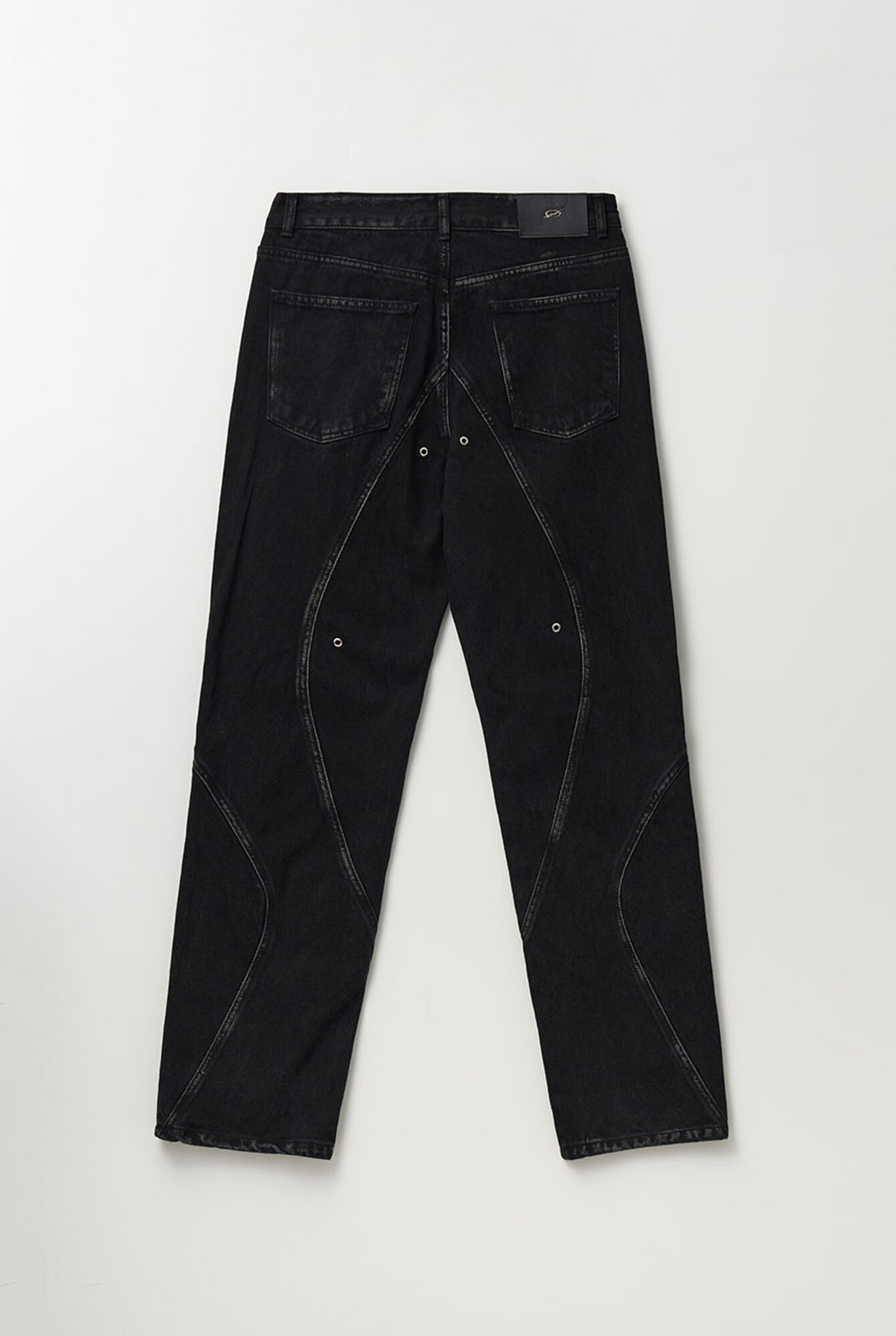 51PERCENT TUNNEL LINING TROUSER 51パーセント TUNNEL LINING TROUSER (DENIM) - Washed Black - 51percent