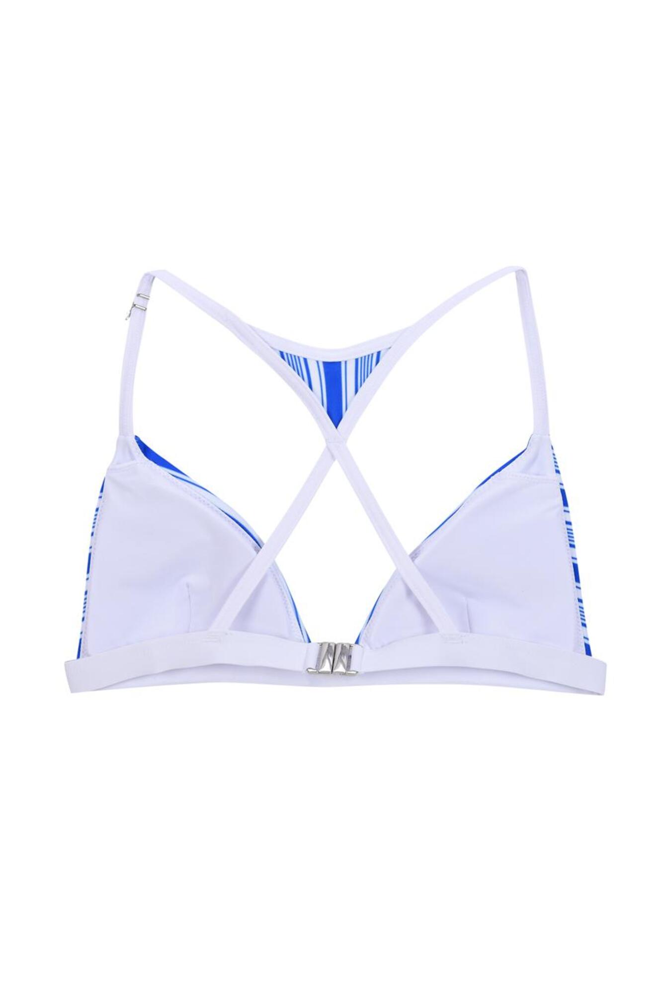 Triangle Oblique Stripe Set-up Bikini - Blue (woman) - 51percent