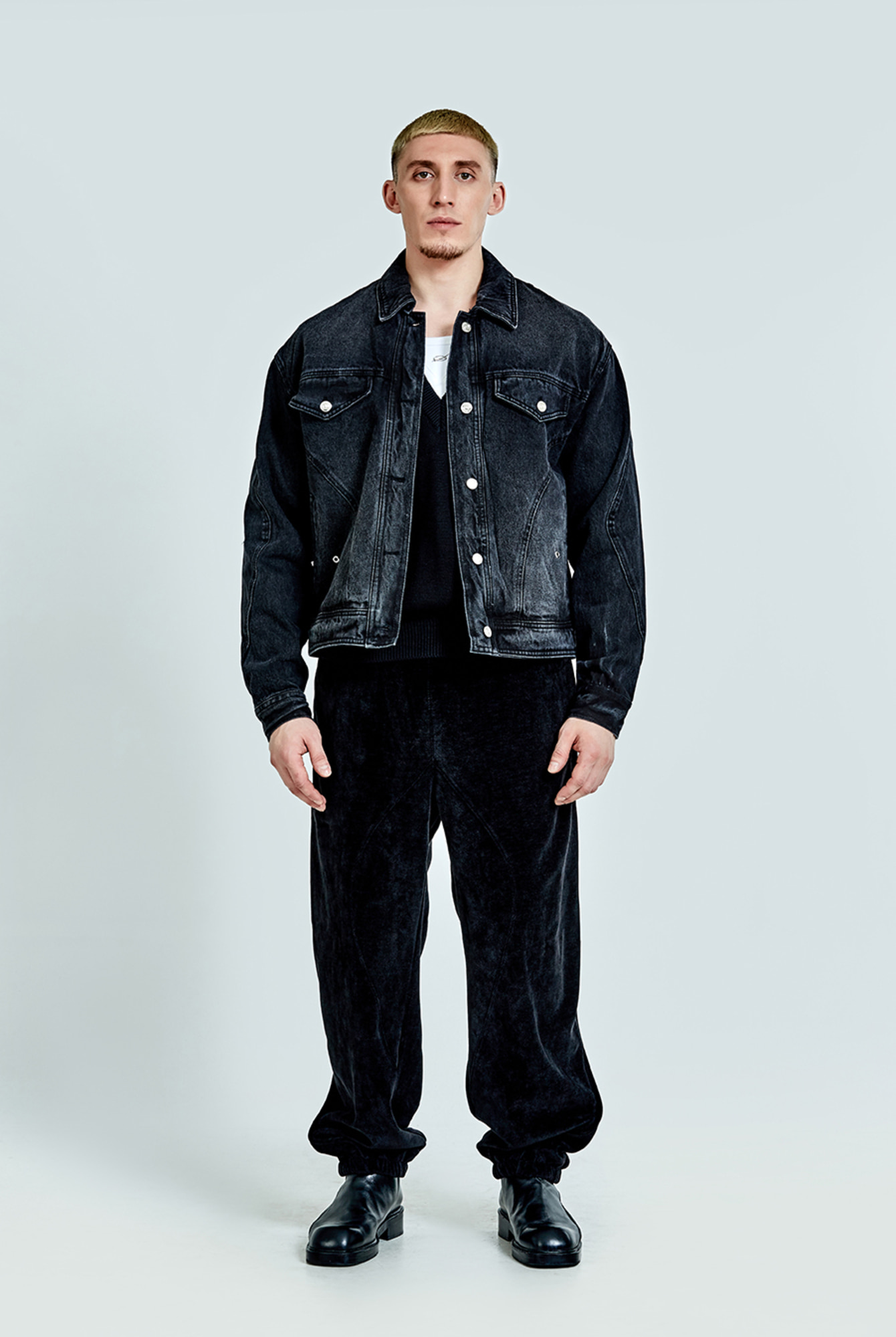 51PERCENT ■ TUNNEL LINING TROUSER (DENIM) TUNNEL LINING TROUSER (DENIM) - BK - 51percent