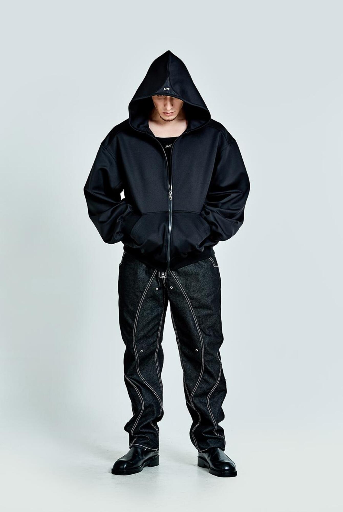 TUNNEL LINING TROUSER (DENIM) - BK - 51percent