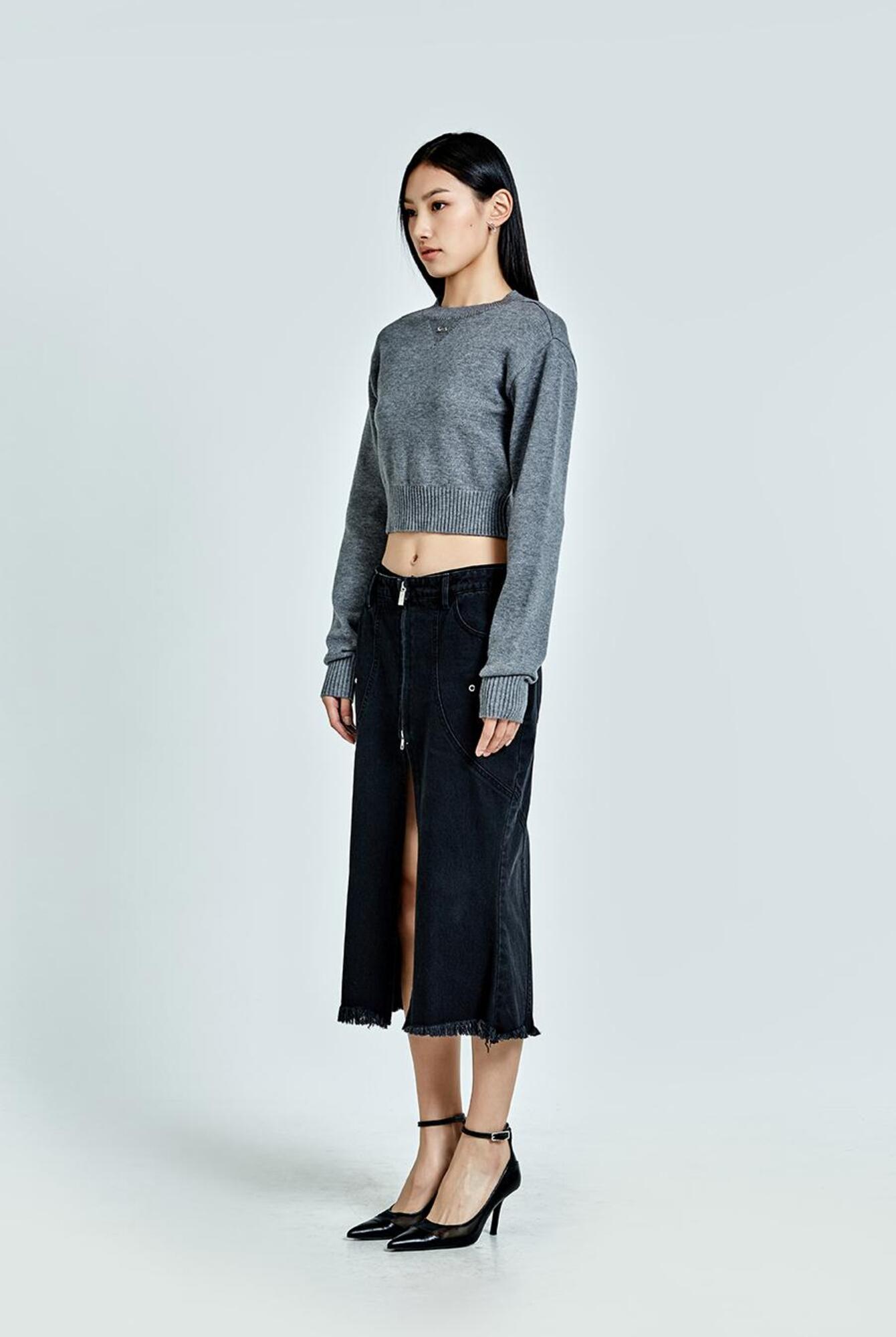 【51PERCENT】Tunnel Lining Mid Skirt - Military(woman) Tunnel Lining Mid Skirt - Black(woman) - 51percent