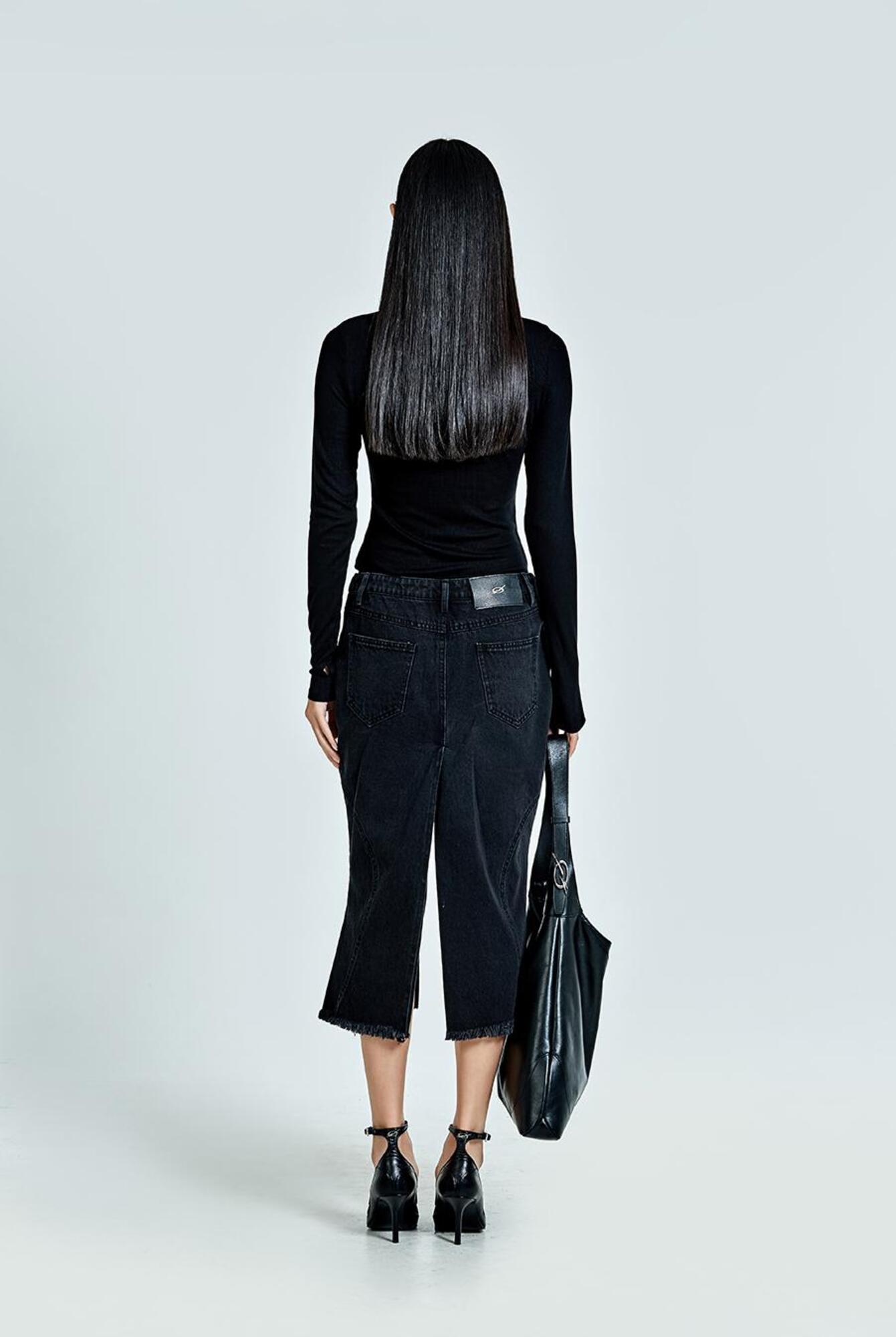 【51PERCENT】Tunnel Lining Mid Skirt - Military(woman) Tunnel Lining Mid Skirt - Black(woman) - 51percent