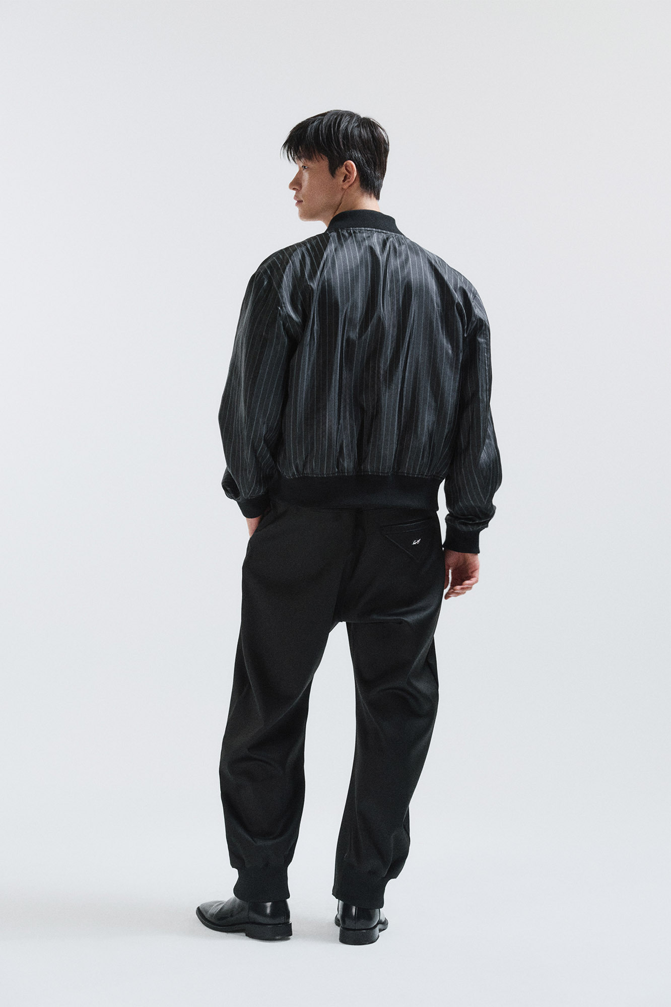 51percent: Minimal Stripe Blouson Black