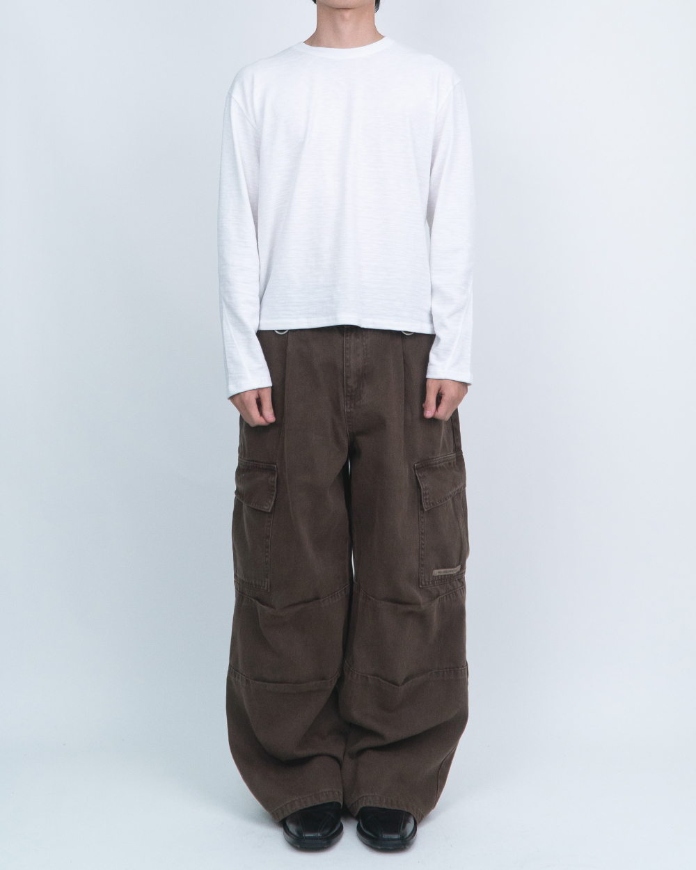 멜빵 스커트/바지 모델 착용 이미지-S1L30