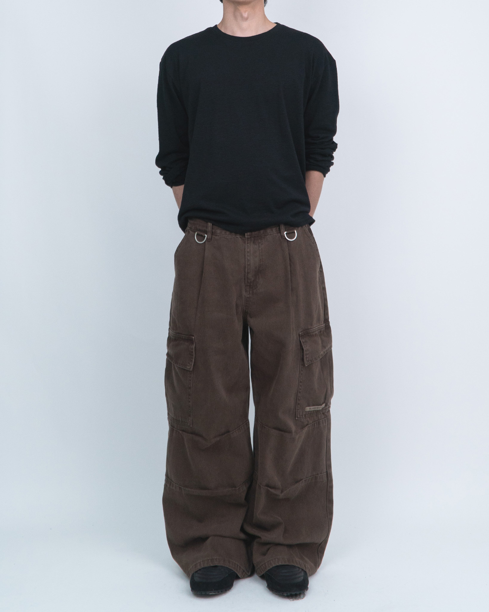 멜빵 스커트/바지 모델 착용 이미지-S1L8