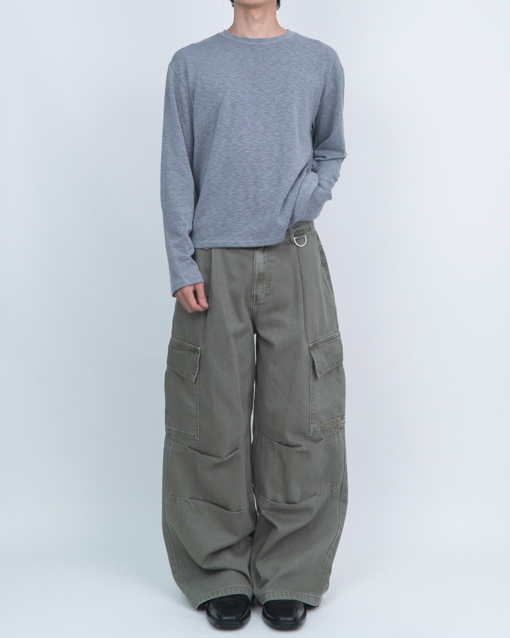 멜빵 스커트/바지 모델 착용 이미지-S1L47