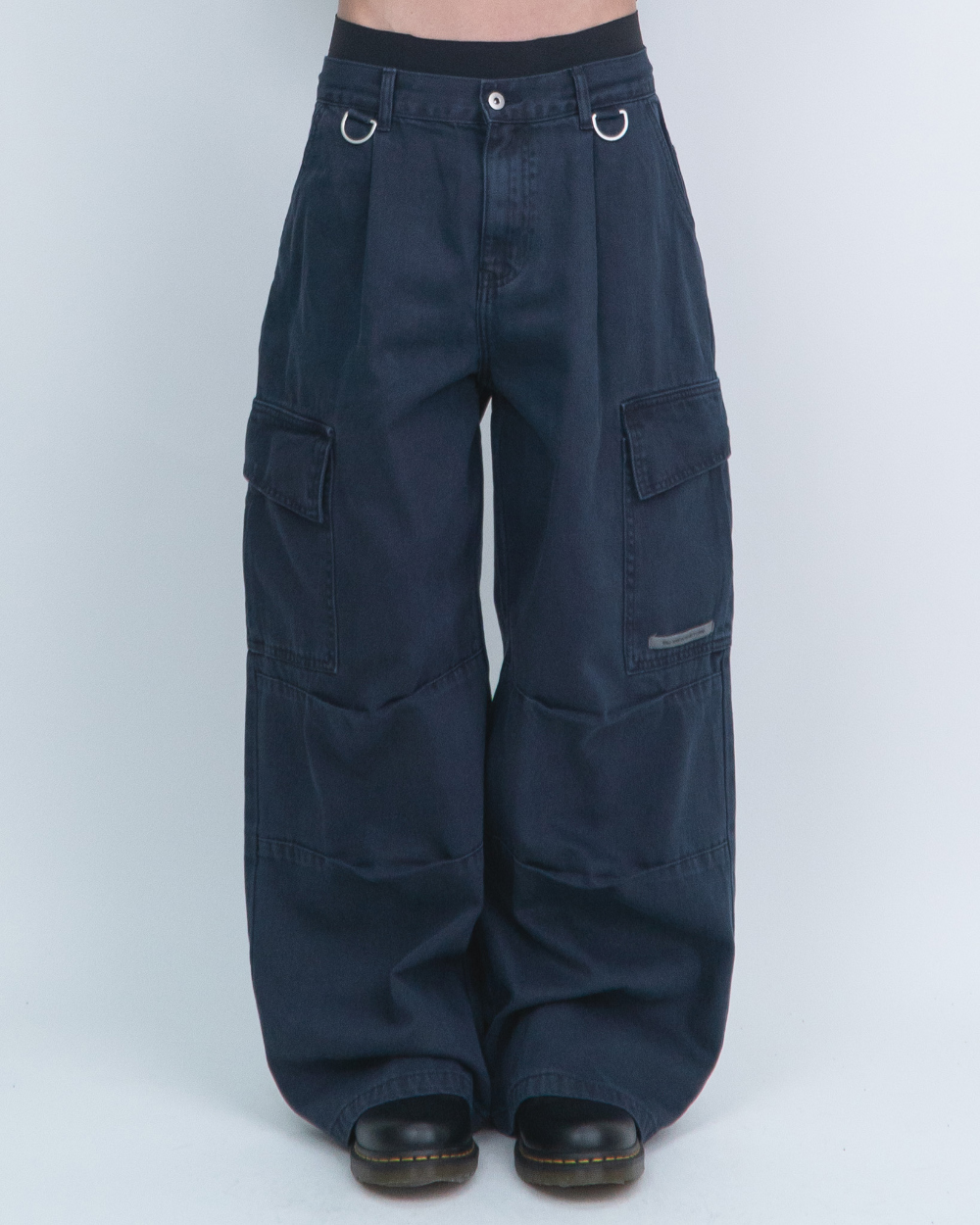 멜빵 스커트/바지 네이비블루 색상 이미지-S1L67