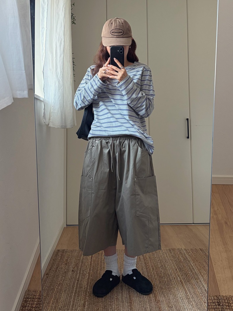ワイドバミューダパンツ - Poft