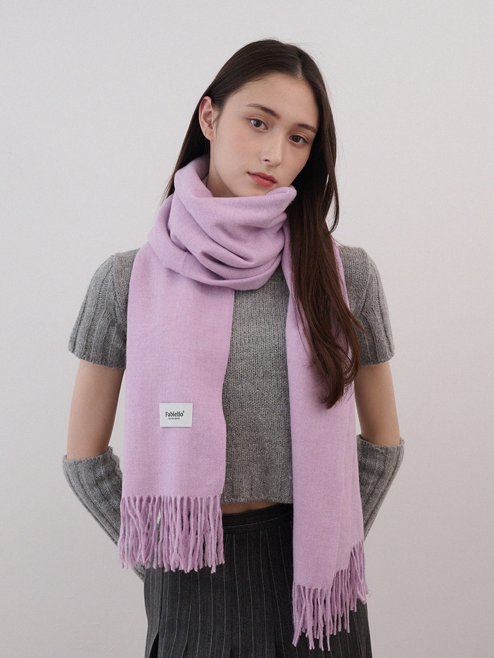 Wool touch estoni muffler (lavender) - 파비엘로