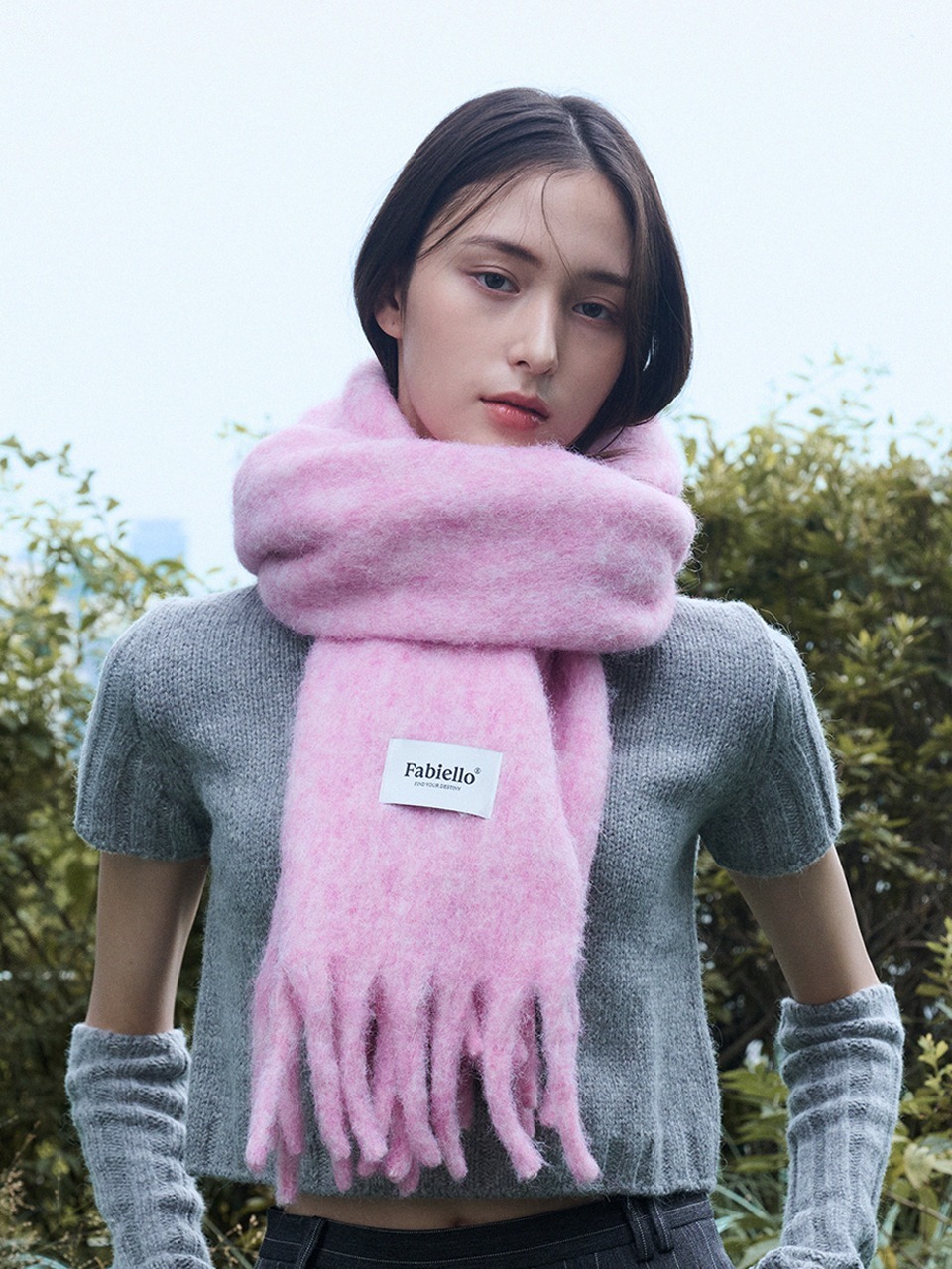 マフラー・ストール FABIELLO Wool candy muffler (dark brown) Wool candy muffler (dark brown) - 감도 깊은 취향 셀렉트샵 29CM