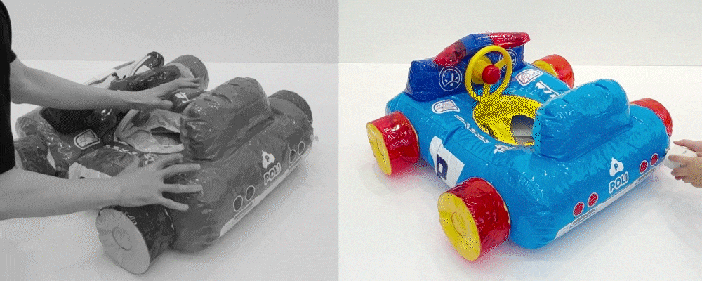 전동 에어펌프 사용 모습 - 아웃도어와 캠핑용으로 적합한 제품