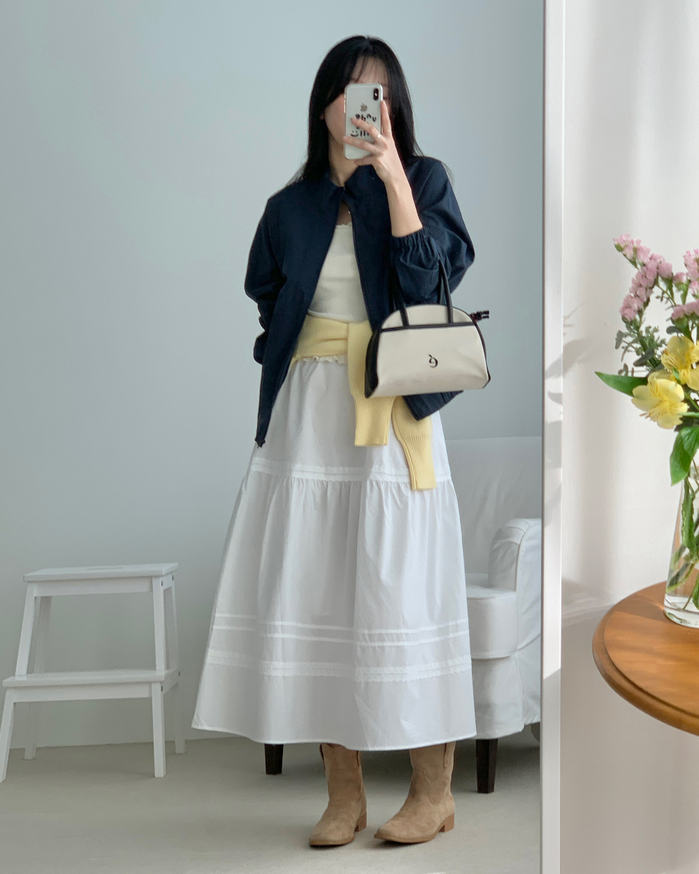 [300장돌파/바로배송🤍] lovin white long skirt (1color) 상세 이미지 14