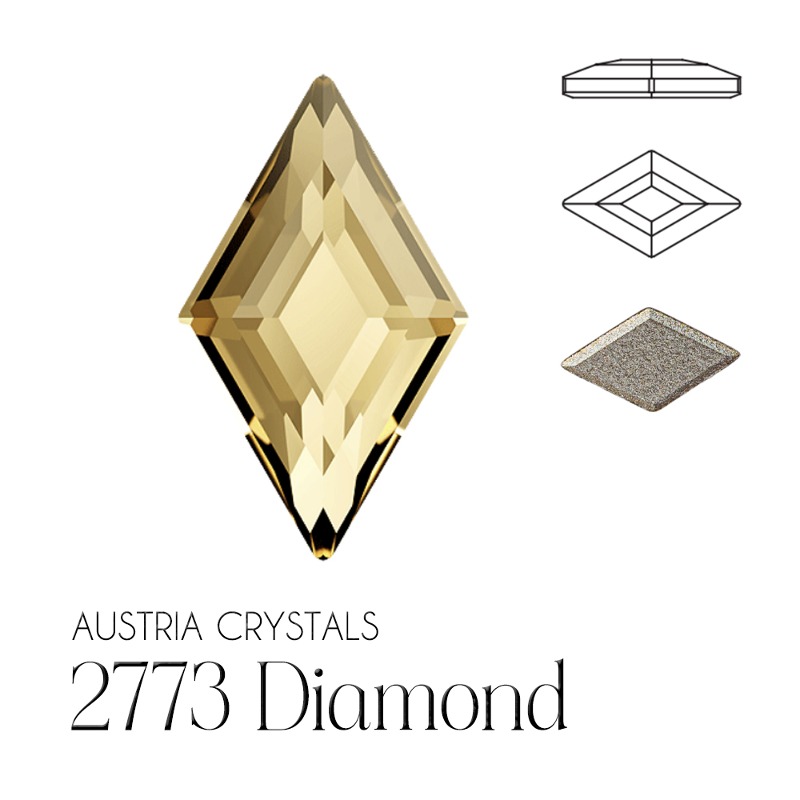 Make.N Swarovski Stone13 - Diamond Shape Flat Back (2773)