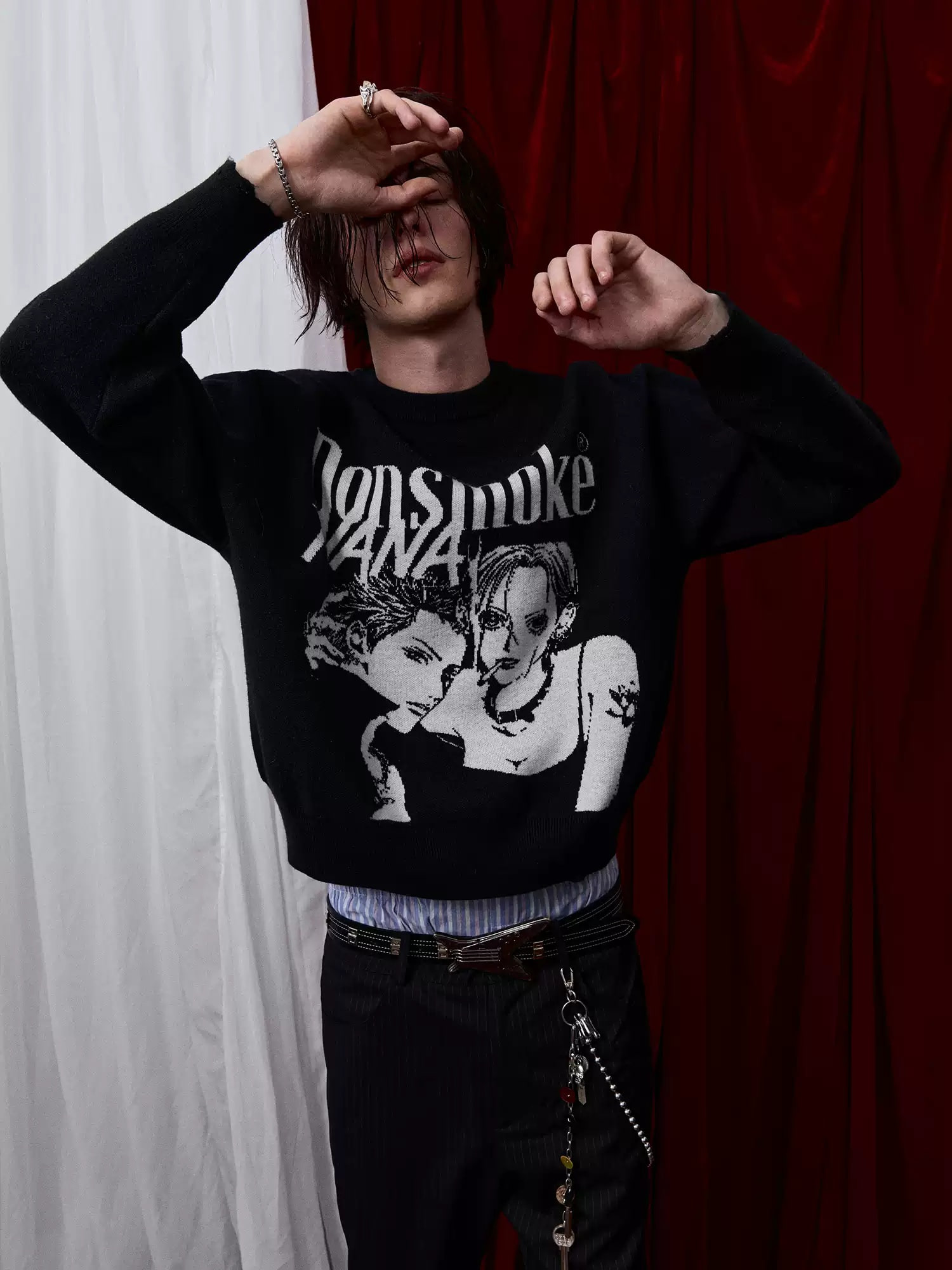 DONSMOKE NANA Jacquard monochrome pullover sweater - Kirr
