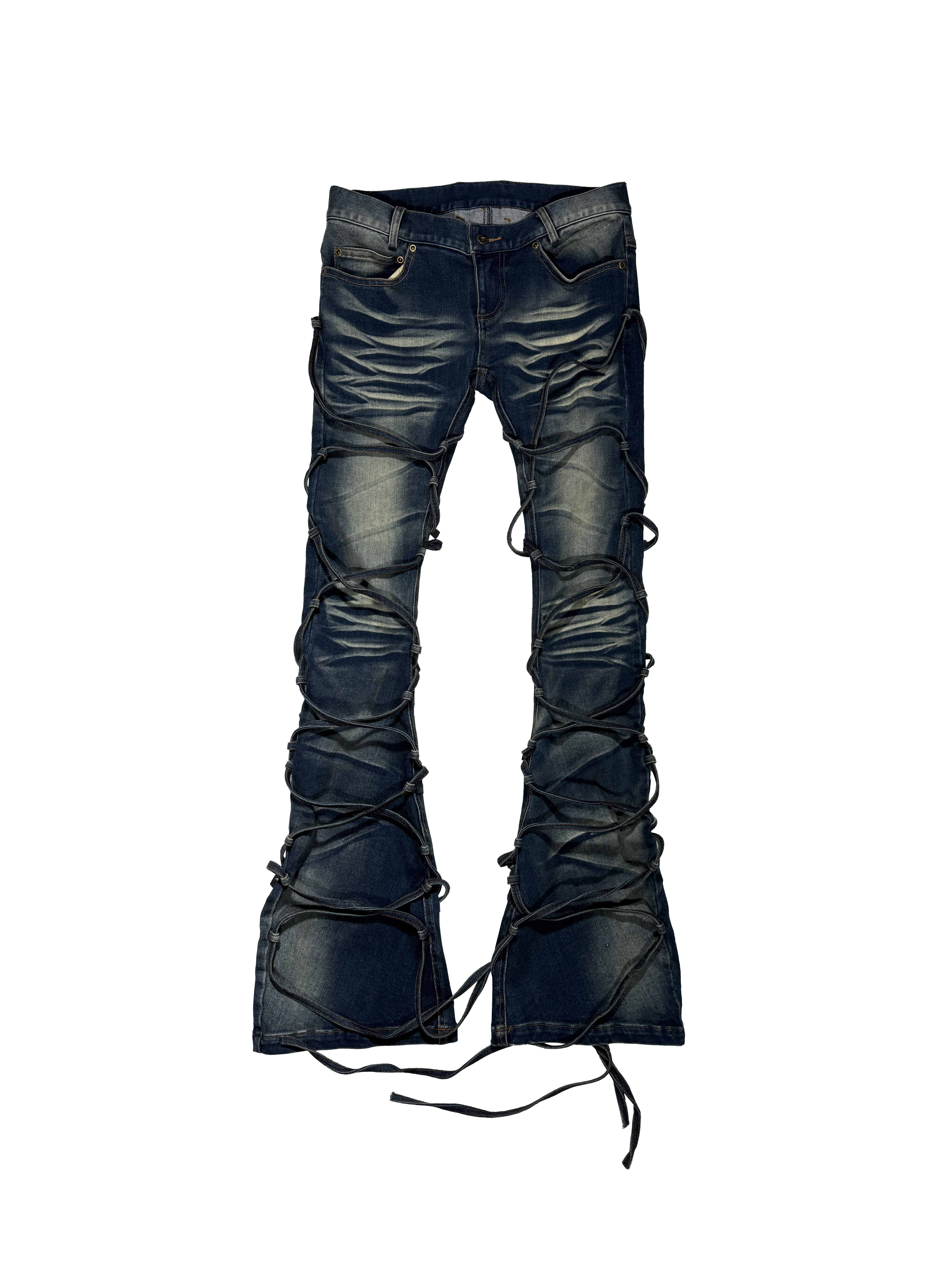 Kirr | PCCVISION Lace-up Elastic Slim Flare Pants