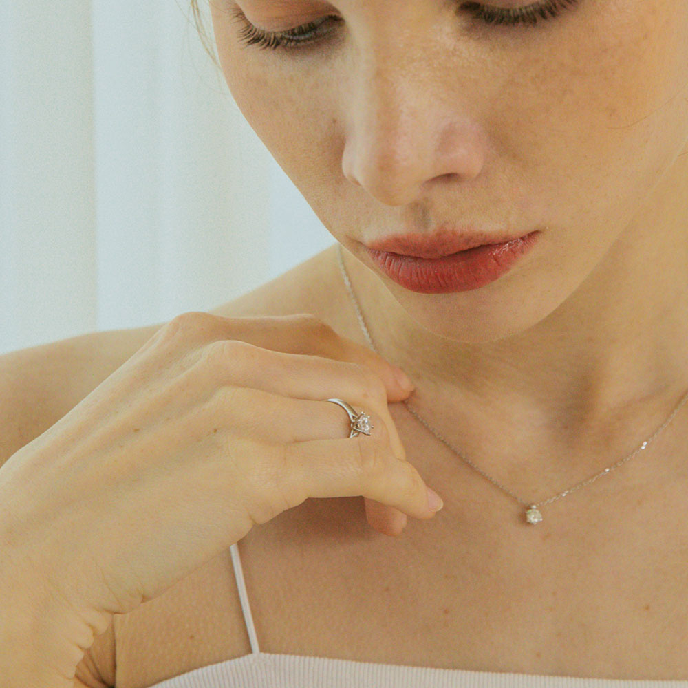 5부 다이아몬드 프로포즈 반지 결혼기념일 선물 심플한 반지 에르빈R