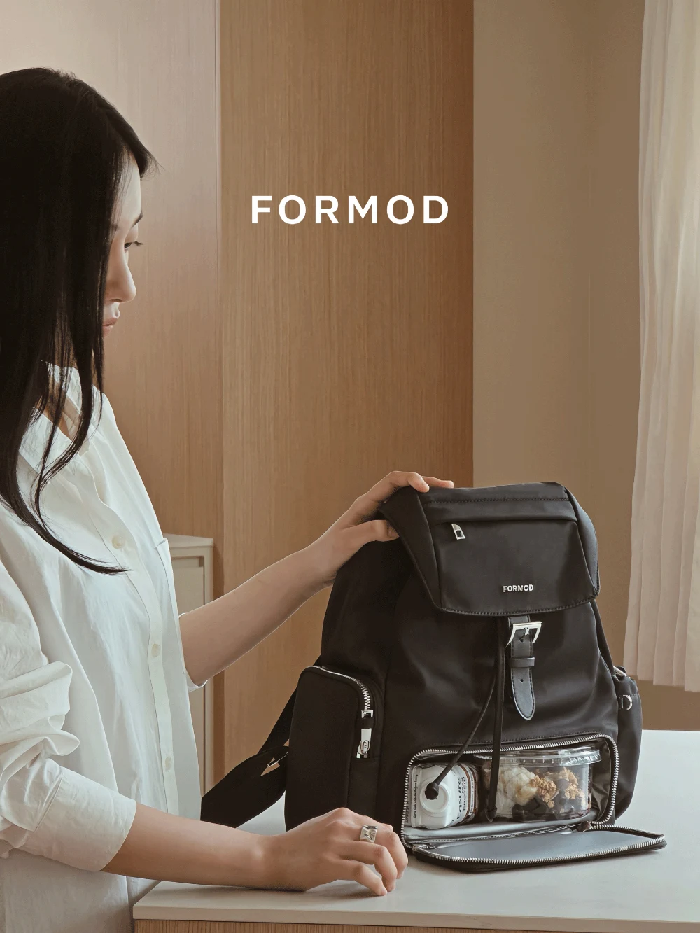 Nylon Backpack — styling photograph 1