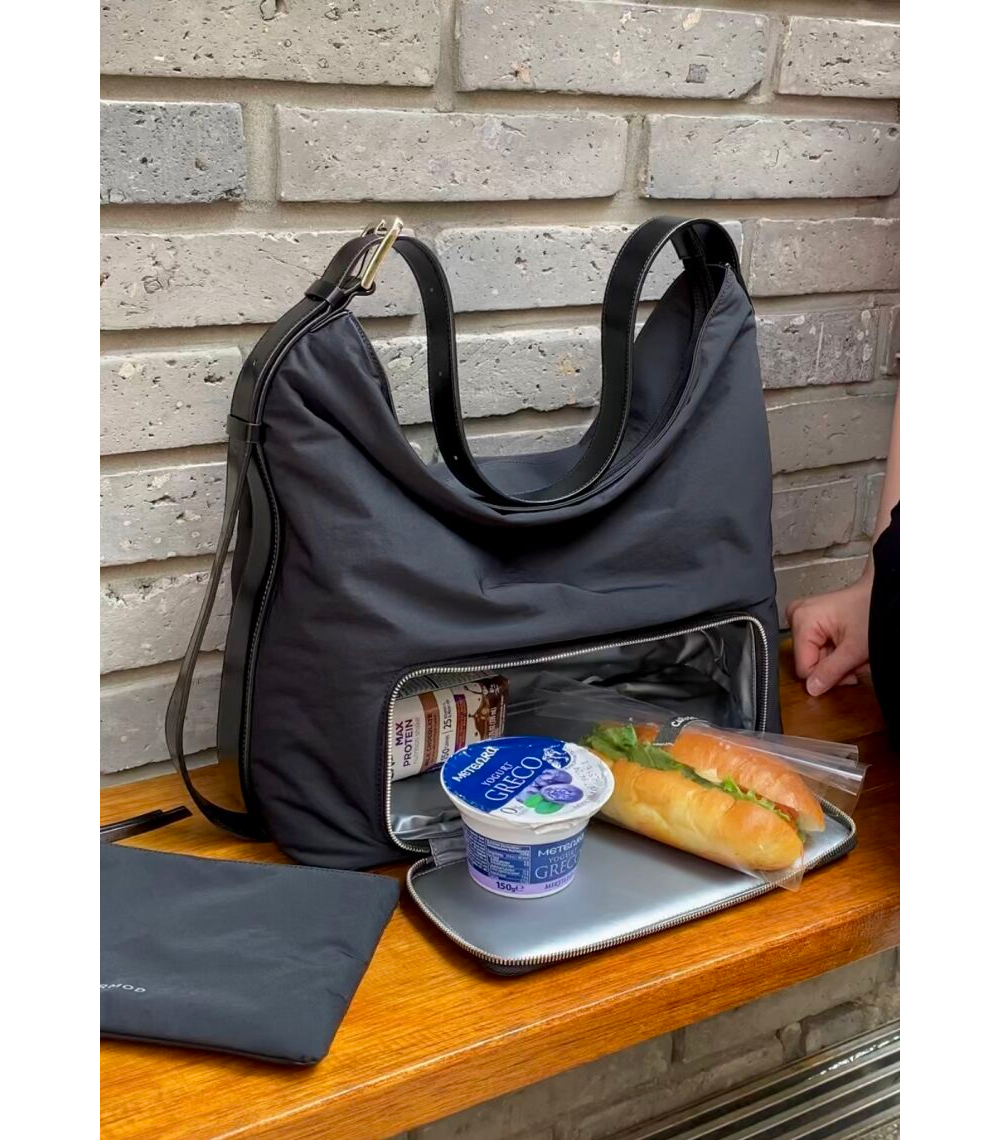 Nylon Hobo Bag — styling photograph 4