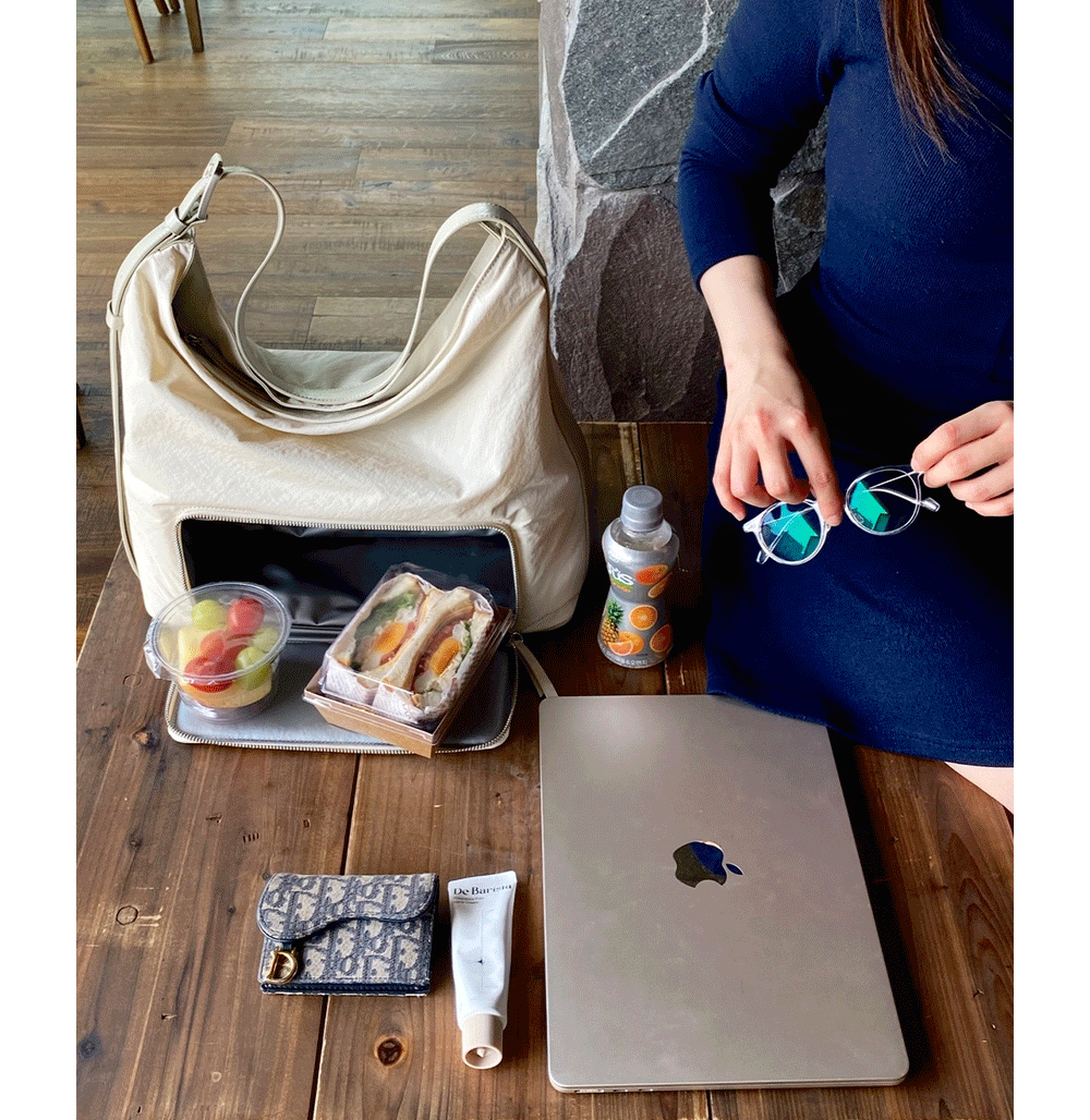 Nylon Hobo Bag — styling photograph 6