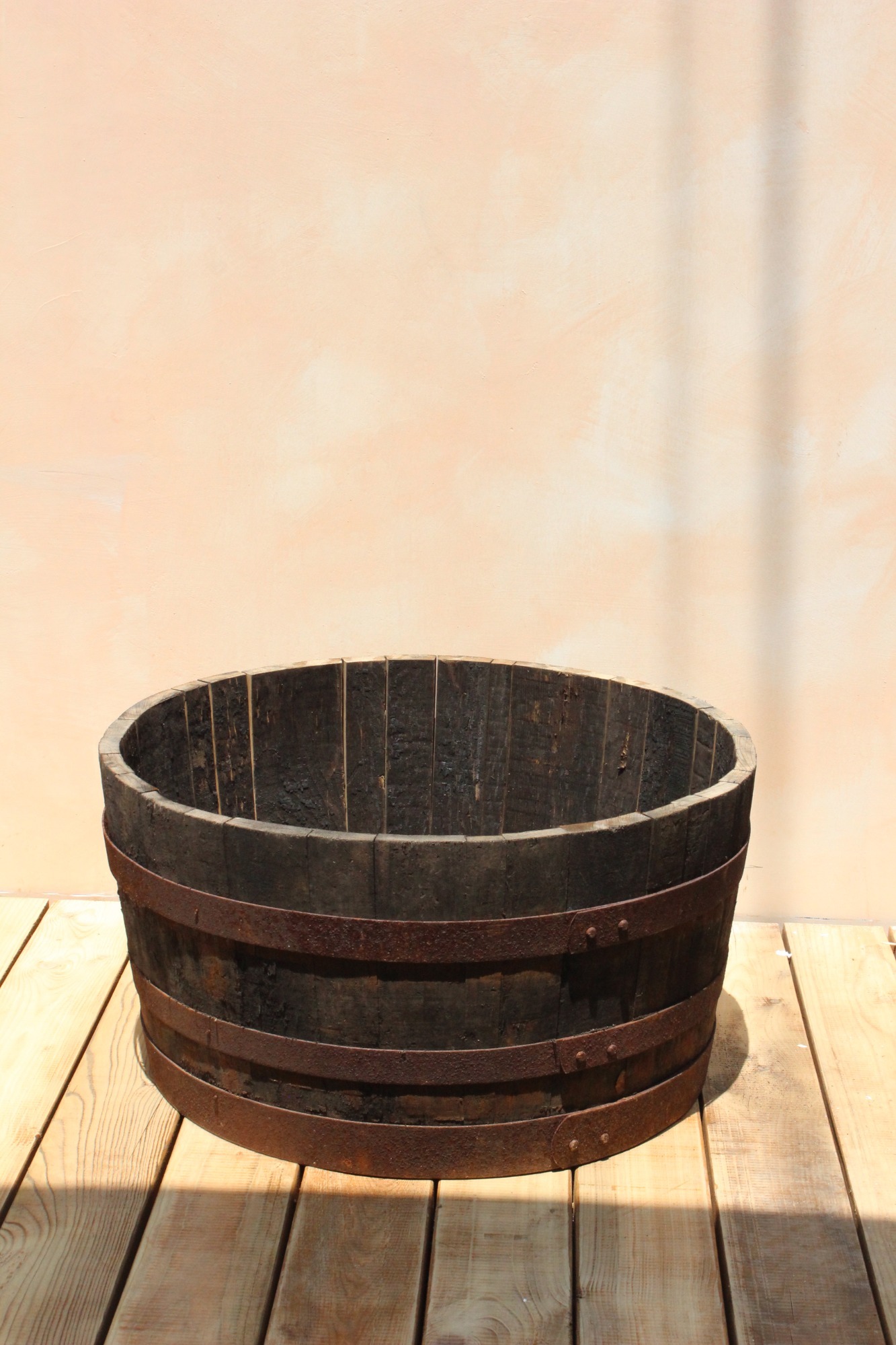 위스키 오크플랜터 Whiskey Oak Barrel Planter 71cm ⌀ (Medium)