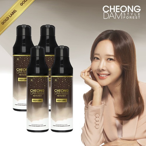 청담스타일 포레스트 블랙체인지 샴푸 골드라벨 (자연갈색) x 4개 + 트리트먼트 1개