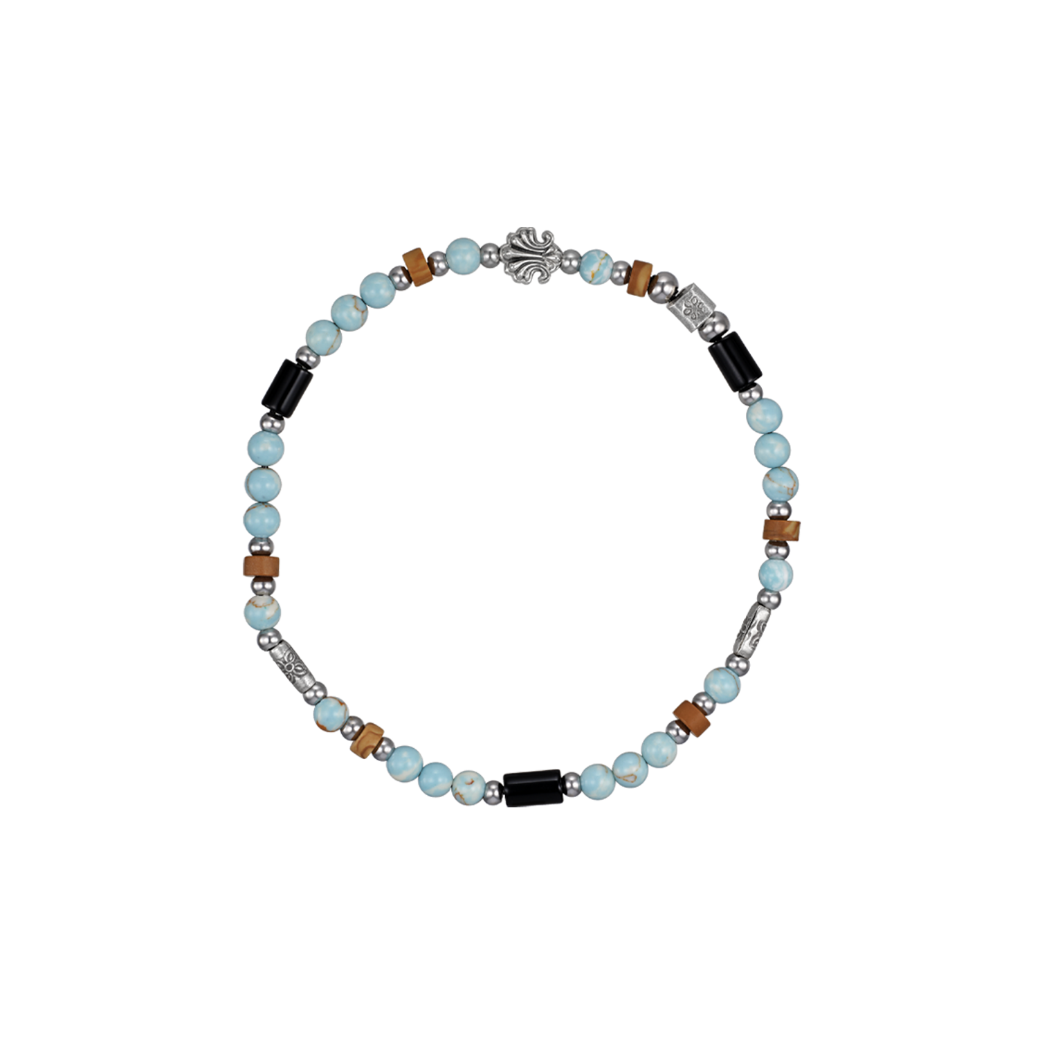 SBN.39B shell emerald karen beads - SCUDO