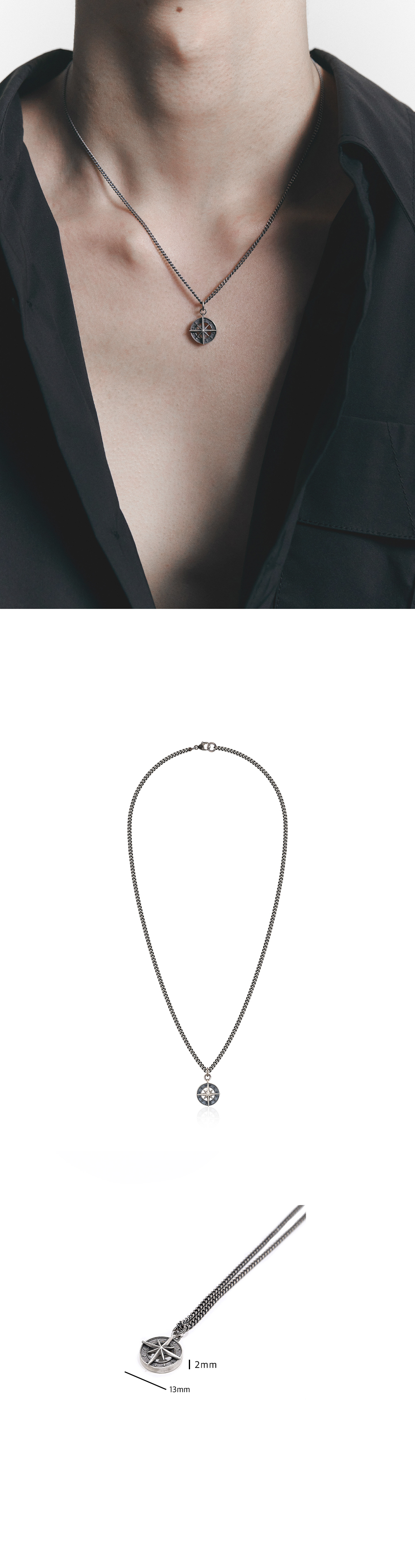 [Scudo]韓国 Necklace★Vintage Compass Point SLN.112 Scudo Vintage Compass Point Necklace - SCUDO