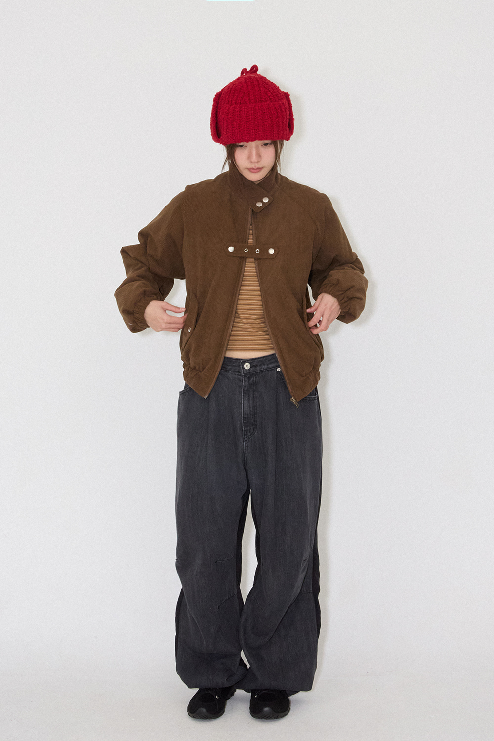 HIGH NECK DOUBLE BUTTON JUMPER